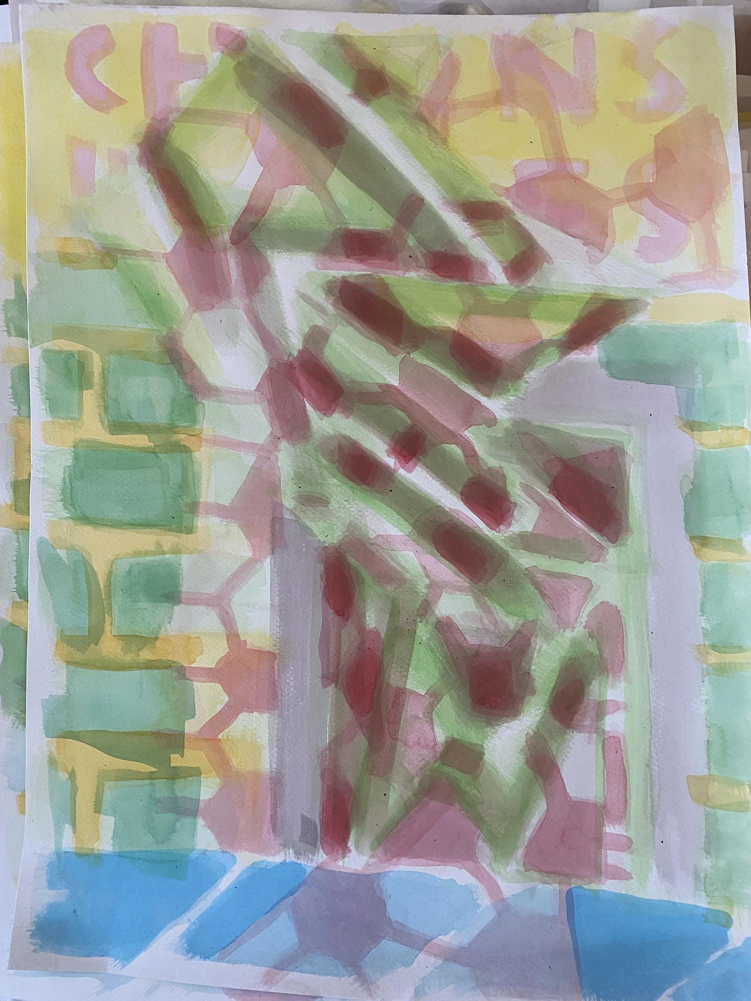  24 × 18 inches  Acrylic on Watercolor Paper  2025 