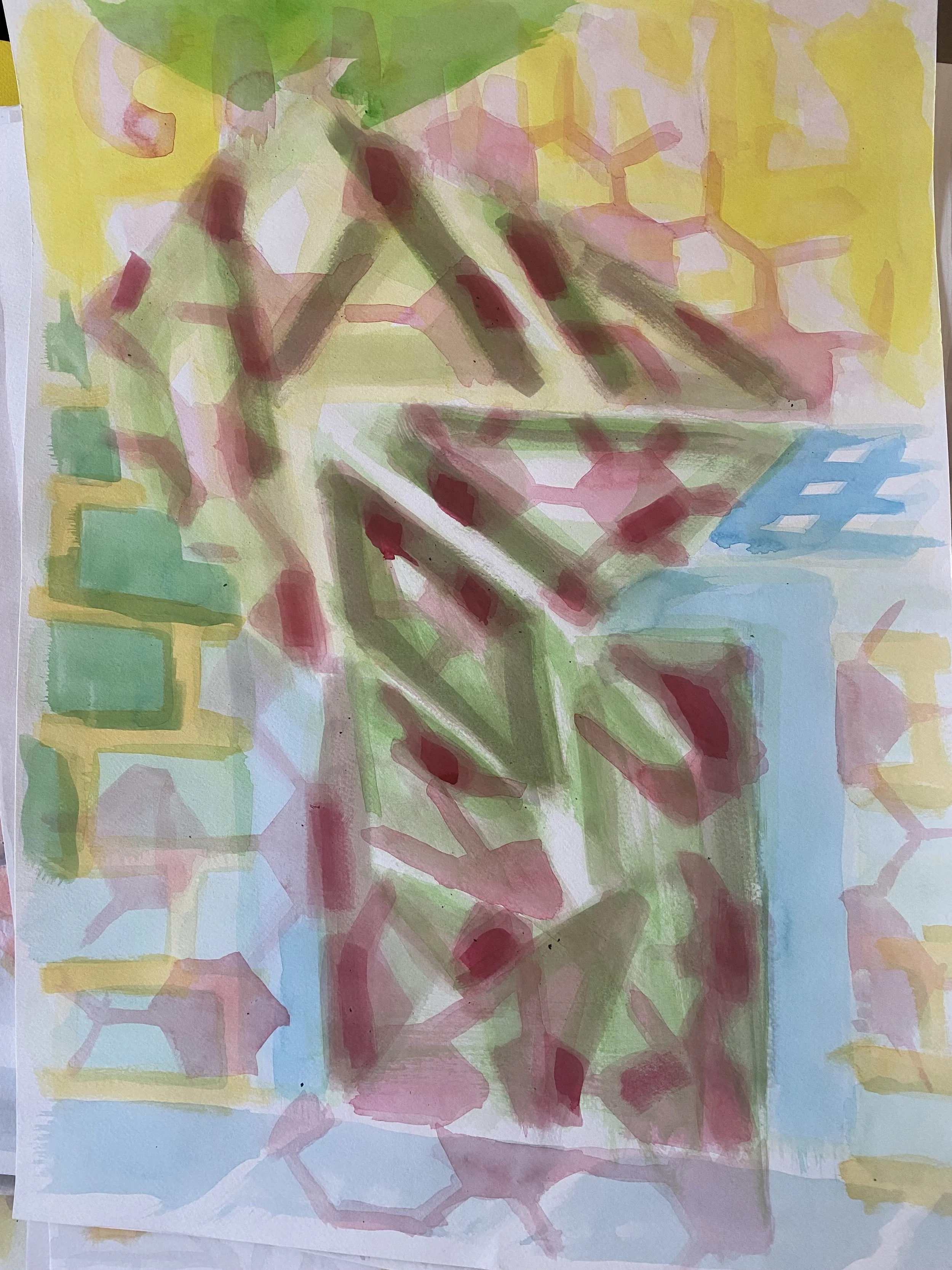  24 × 18 inches  Acrylic on Watercolor Paper  2025 