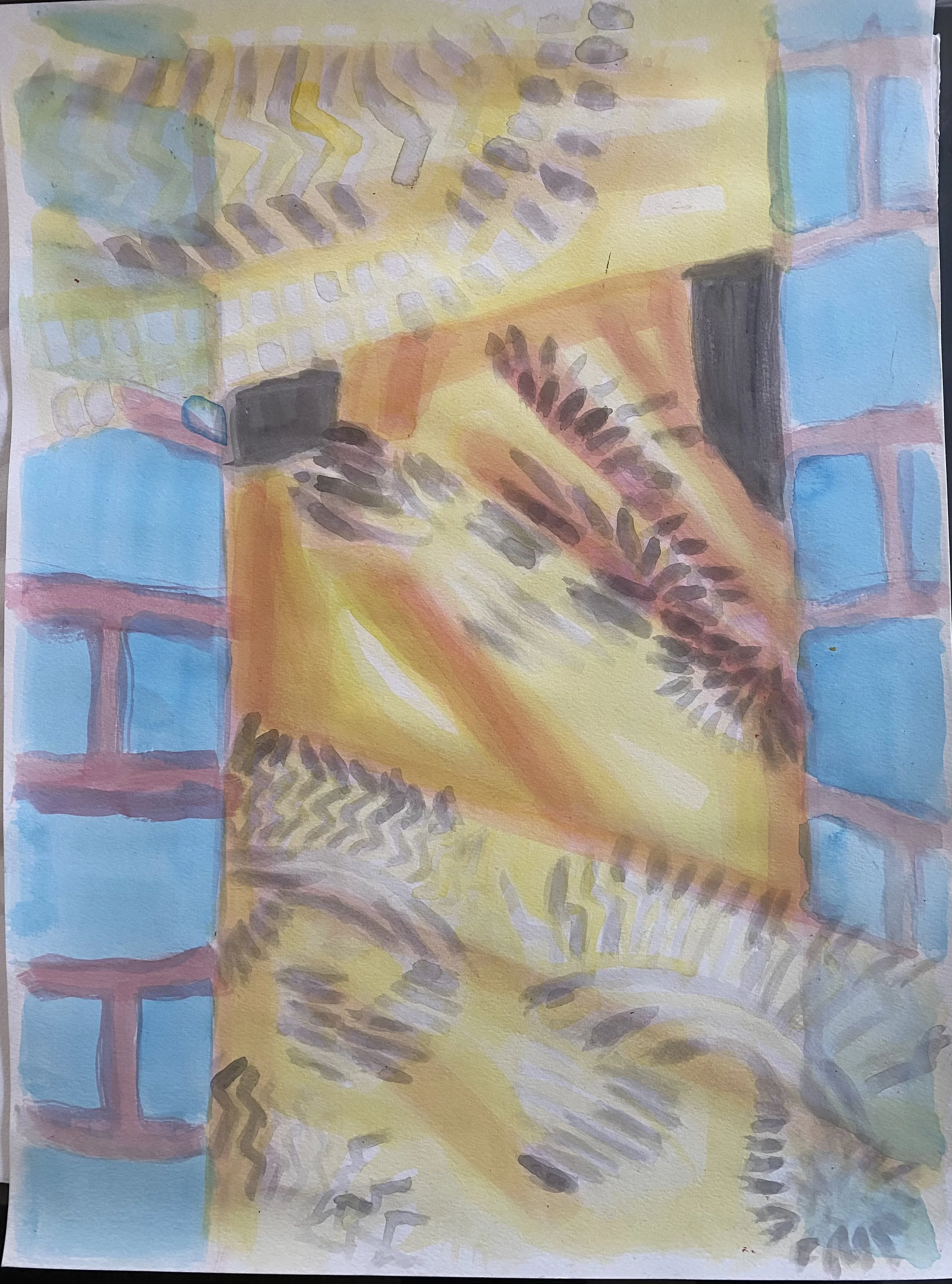  24 × 18 inches  Acrylic on Watercolor Paper  2025 