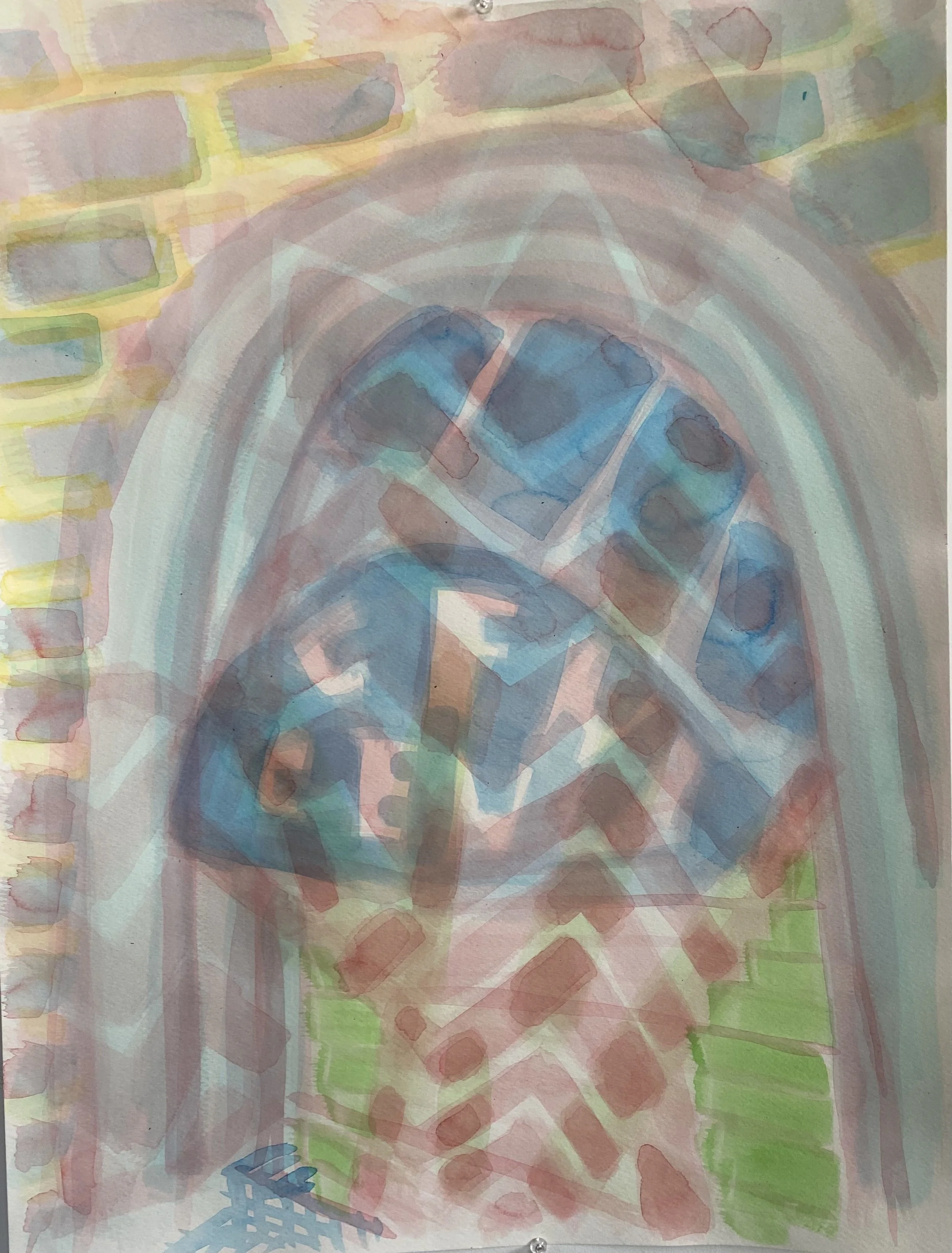  24 × 18 inches  Acrylic on Watercolor Paper  2025   