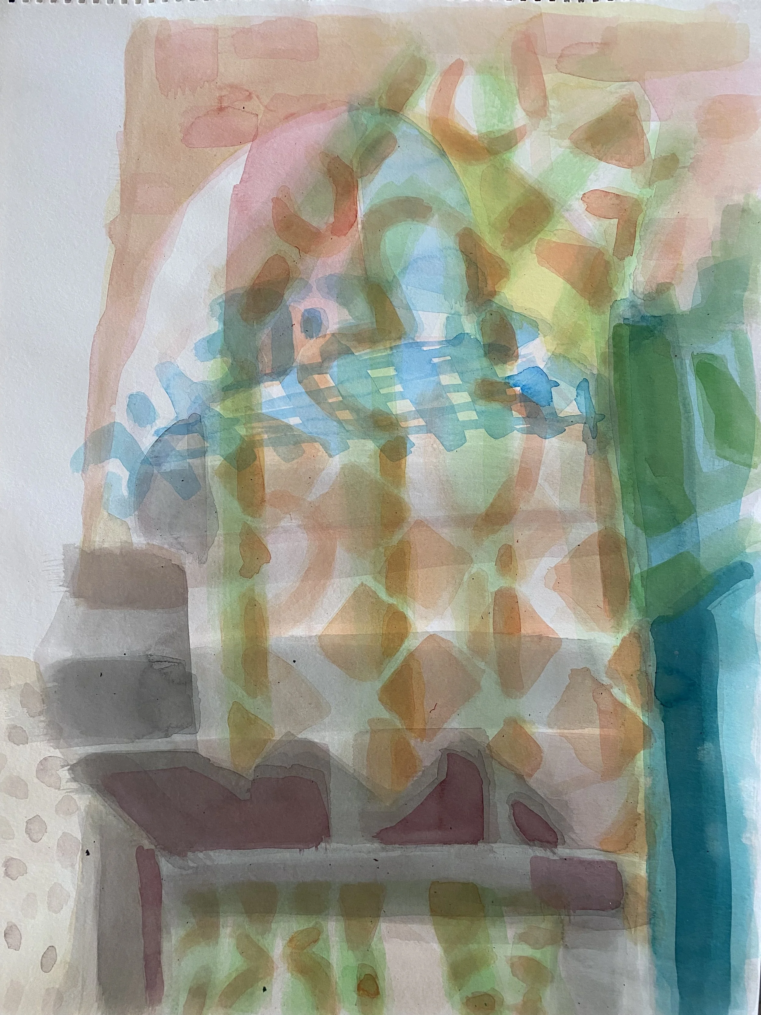  24 × 18 inches  Acrylic on Watercolor Paper  2025 