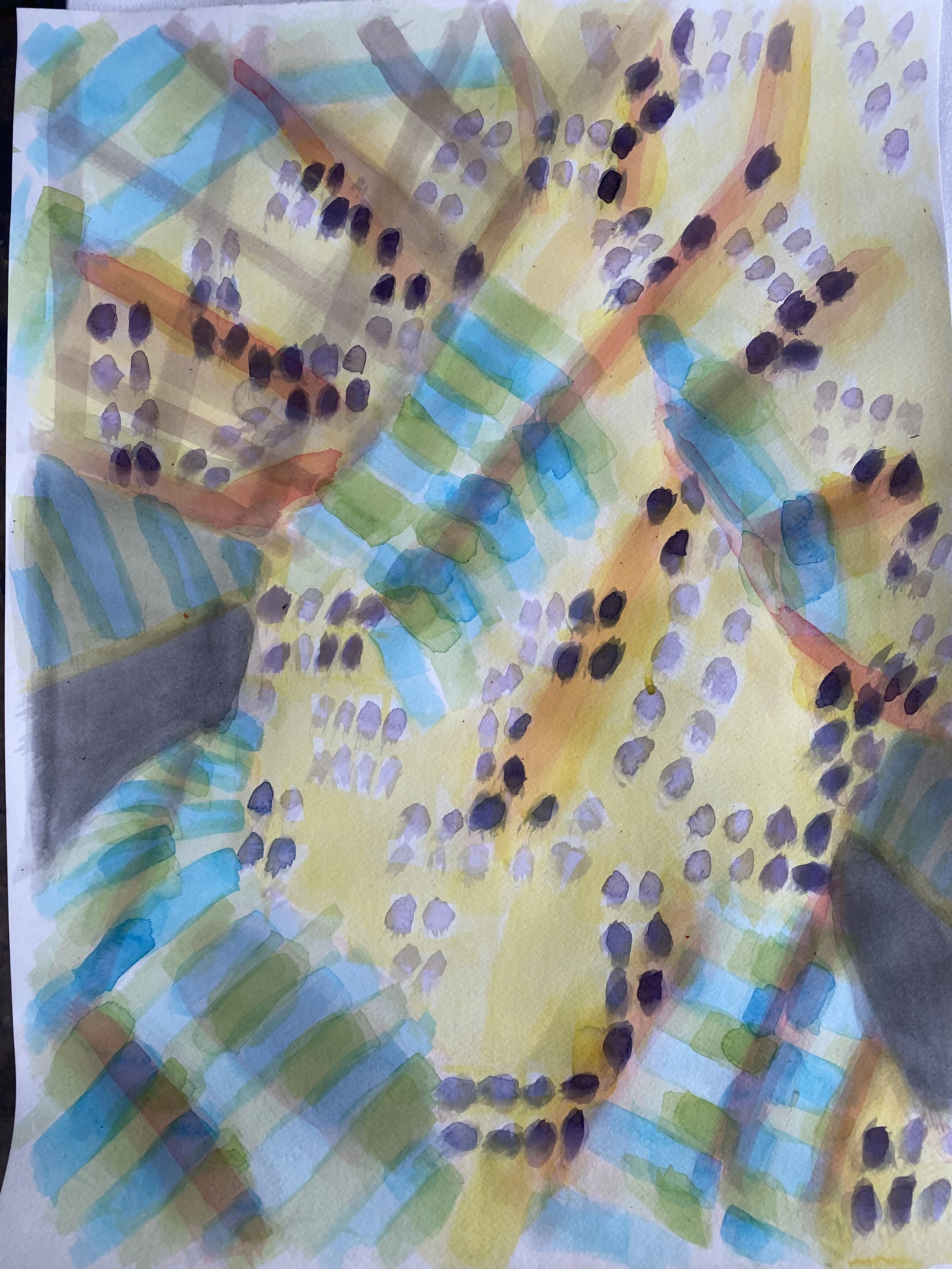  24 × 18 inches  Acrylic on Watercolor Paper  2025 