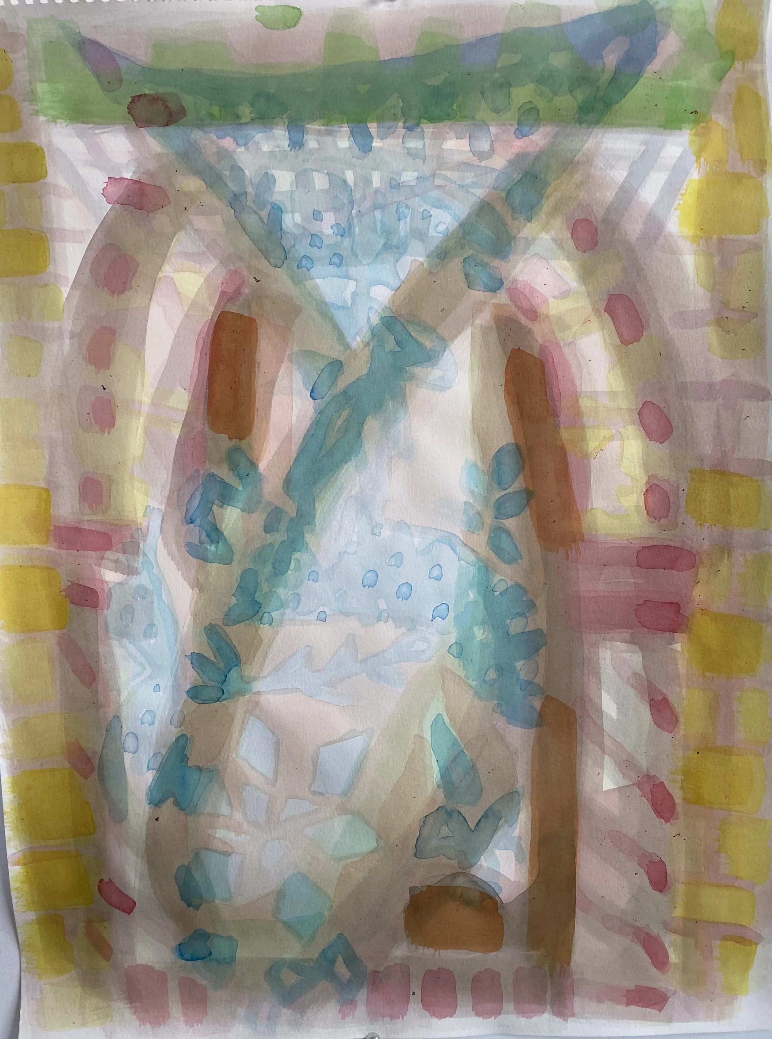  24 × 18 inches  Acrylic on Watercolor Paper  2025 