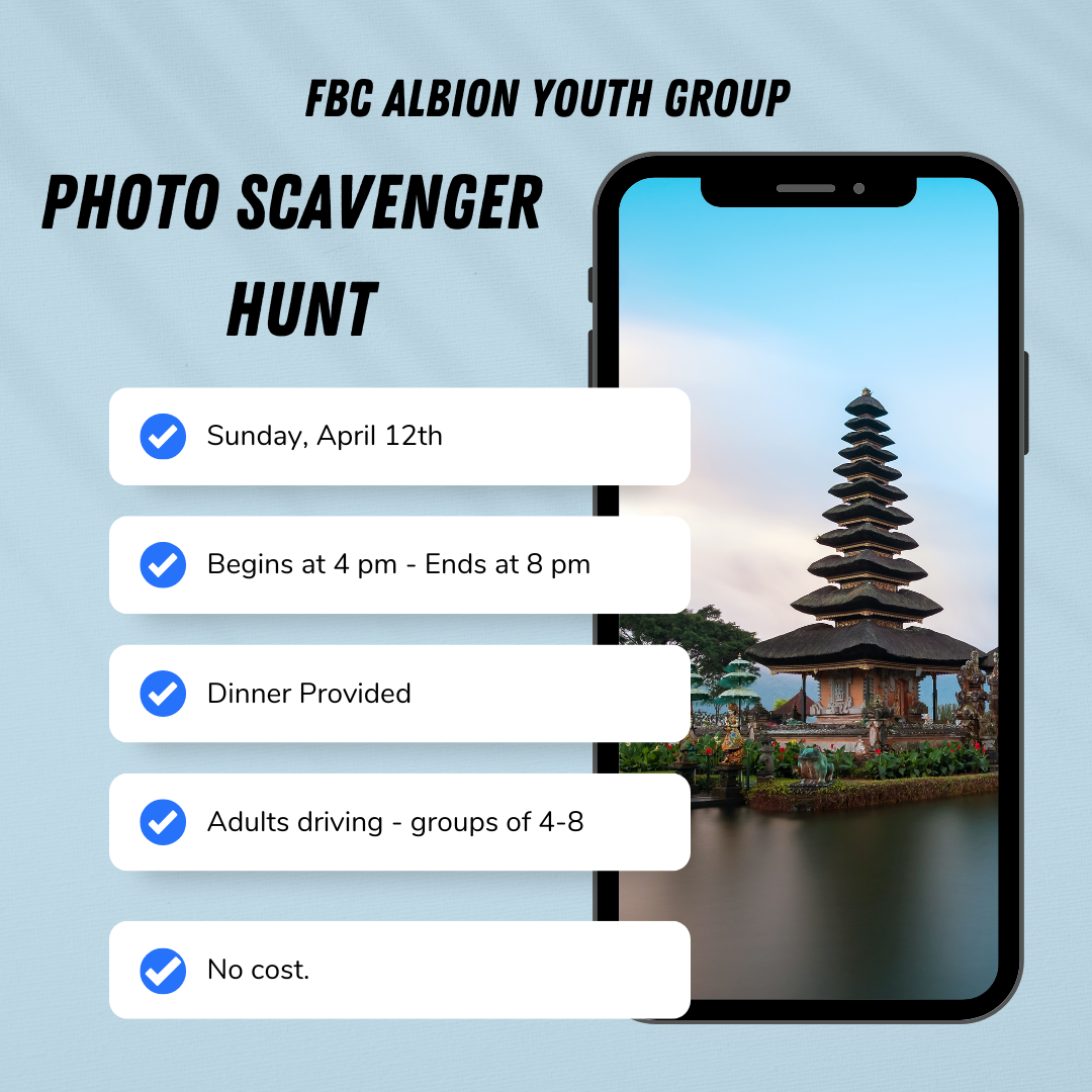 Youth Group/Photo Scavenger Hunt