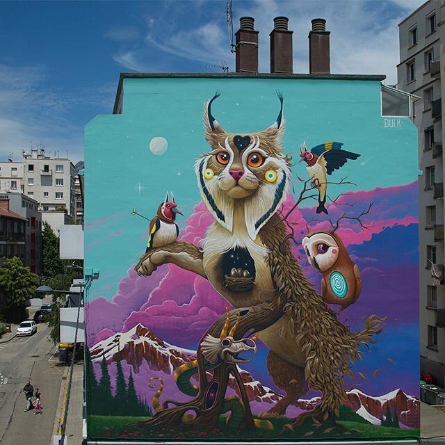 ✨💫Here is an awesome mural of the beautiful and endangered Lynx painted by #artivist @dulk1 last year in Grenoble, France. .
✨💫In the artists words...
.
&quot; Grenoble is located in the southern French Alps, near to one of the wildest areas in Fra