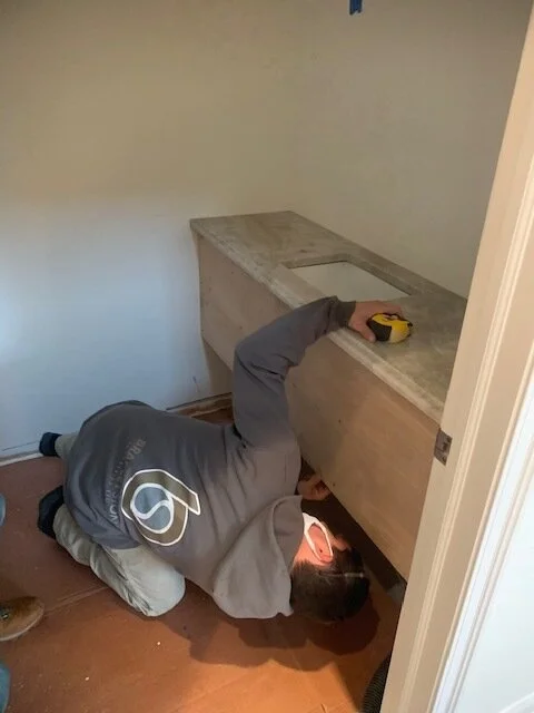 installing floating sink
