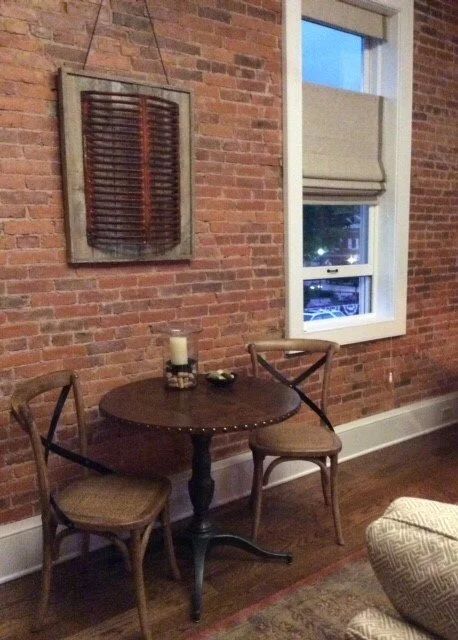 Historical Chagrin Loft Project: another framed artifact supports the adjacent gallery art wall.