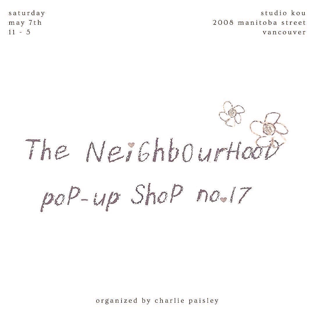 We are so excited to announce that we are a vendor @neighbourhoodpopup Shop No. 17 ✿

Come by and shop Slow Fashion Garments and Accessories, Sustainable Home Decor, Jewelry, Handmade Ceramics, Soy Candles, Dried Florals, Art and Prints, Natural Skin