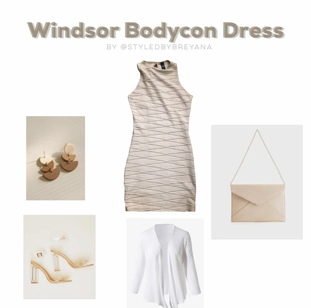 beige dress windsor WINDSOR PLEATED DRESS IN OAT