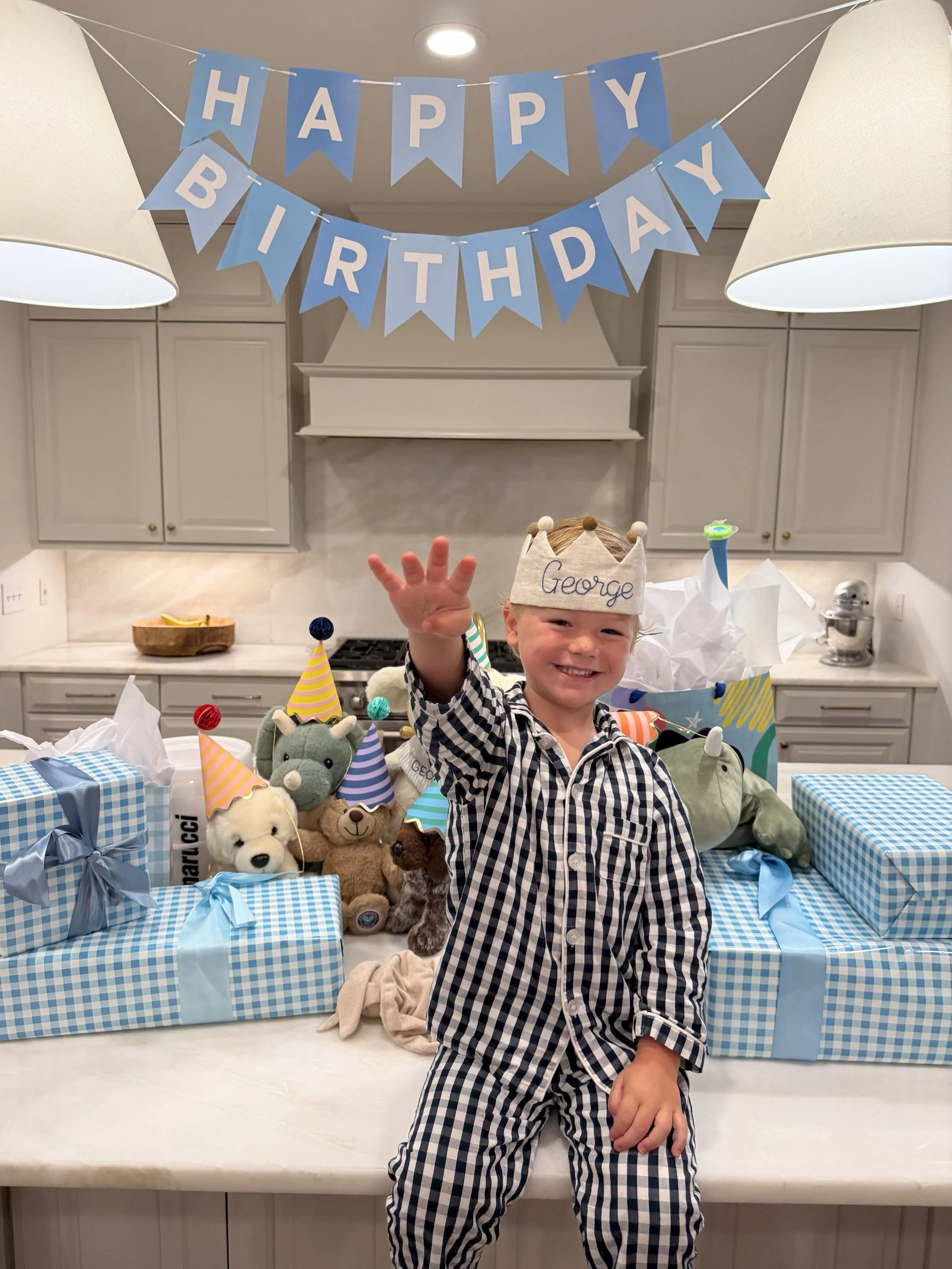 FOUR! Happy birthday to my angel boy, love bug Georgie! A little bit of trouble but a whole lotta love. He&rsquo;s wild, loud, and doesn&rsquo;t meet a stranger. He&rsquo;s a mamas boy through and through and I pray he is forever🥹 love him obsessed 