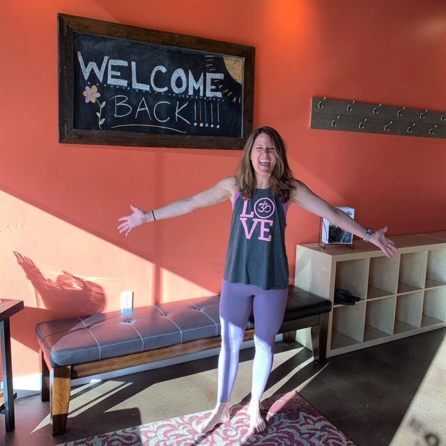 Welcome Back! The heat is on! It feels so good to have people back in the studio❤️ We are able to fit 22 people socially distanced in class, so please sign up in advance here: https://www.revolutionpoweryoga.com/class-schedule to reserve your spot! 
