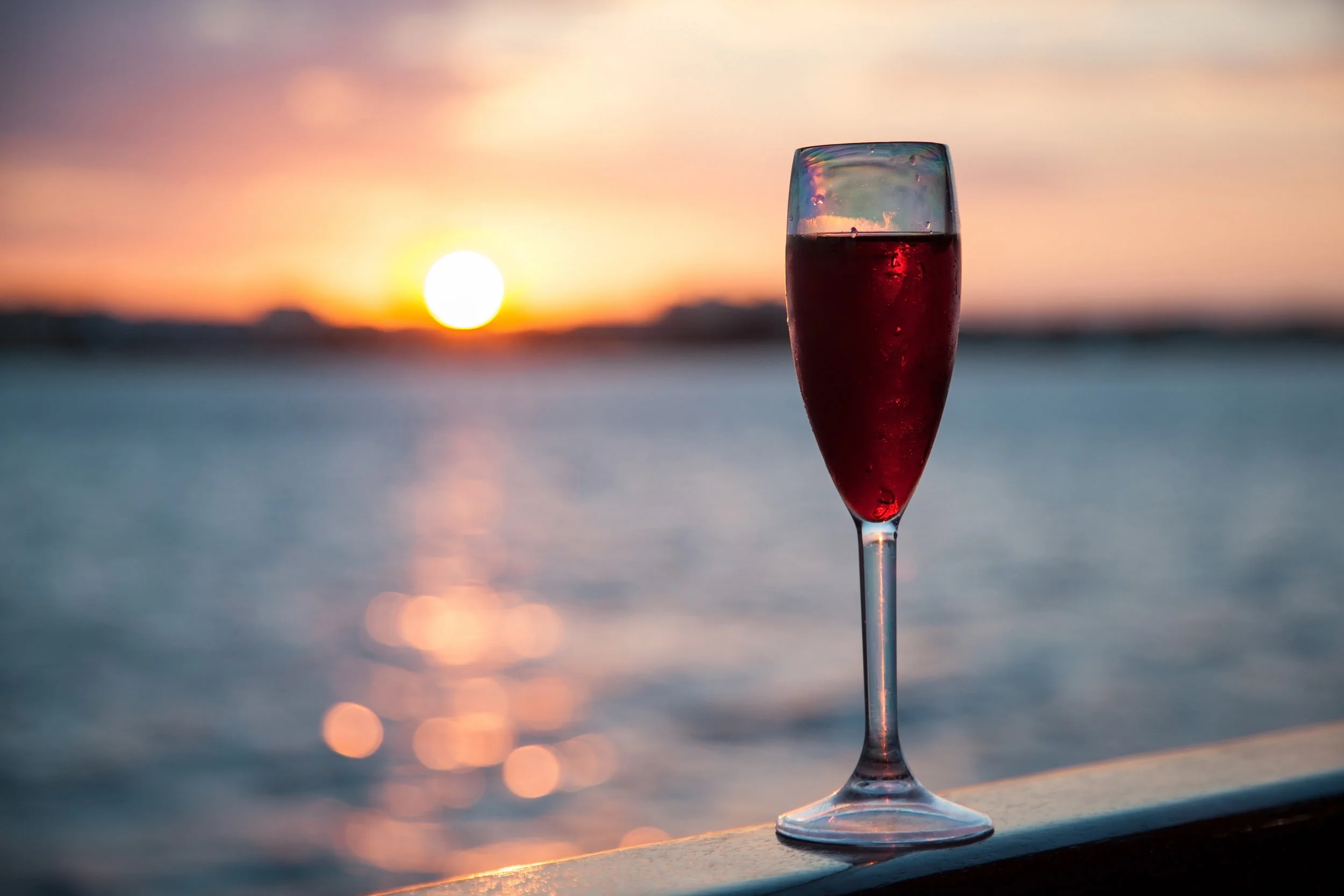 Wine on lake