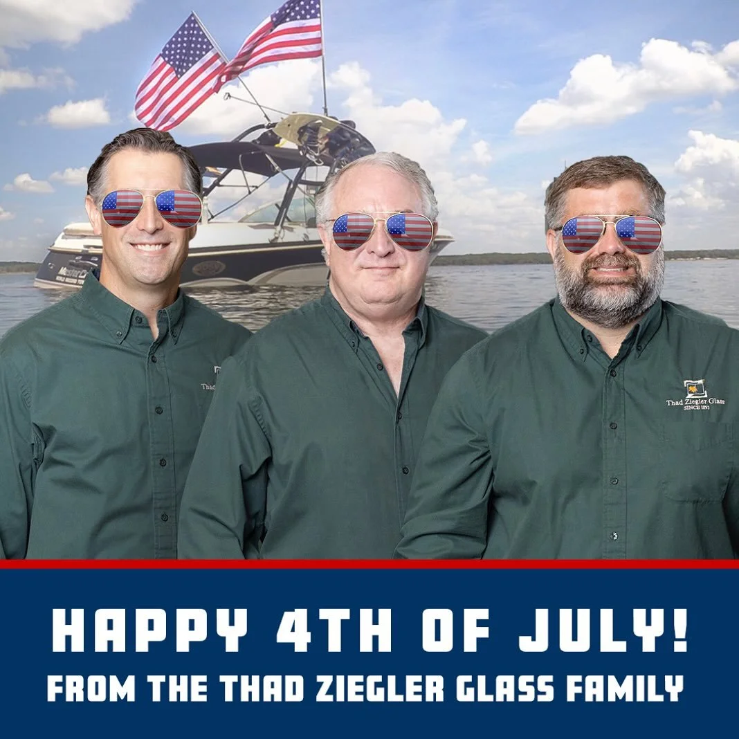 HAPPY INDEPENDENCE DAY FROM THAD ZIEGLER GLASS! 🇺🇸 #fourthofjuly #independenceday #america