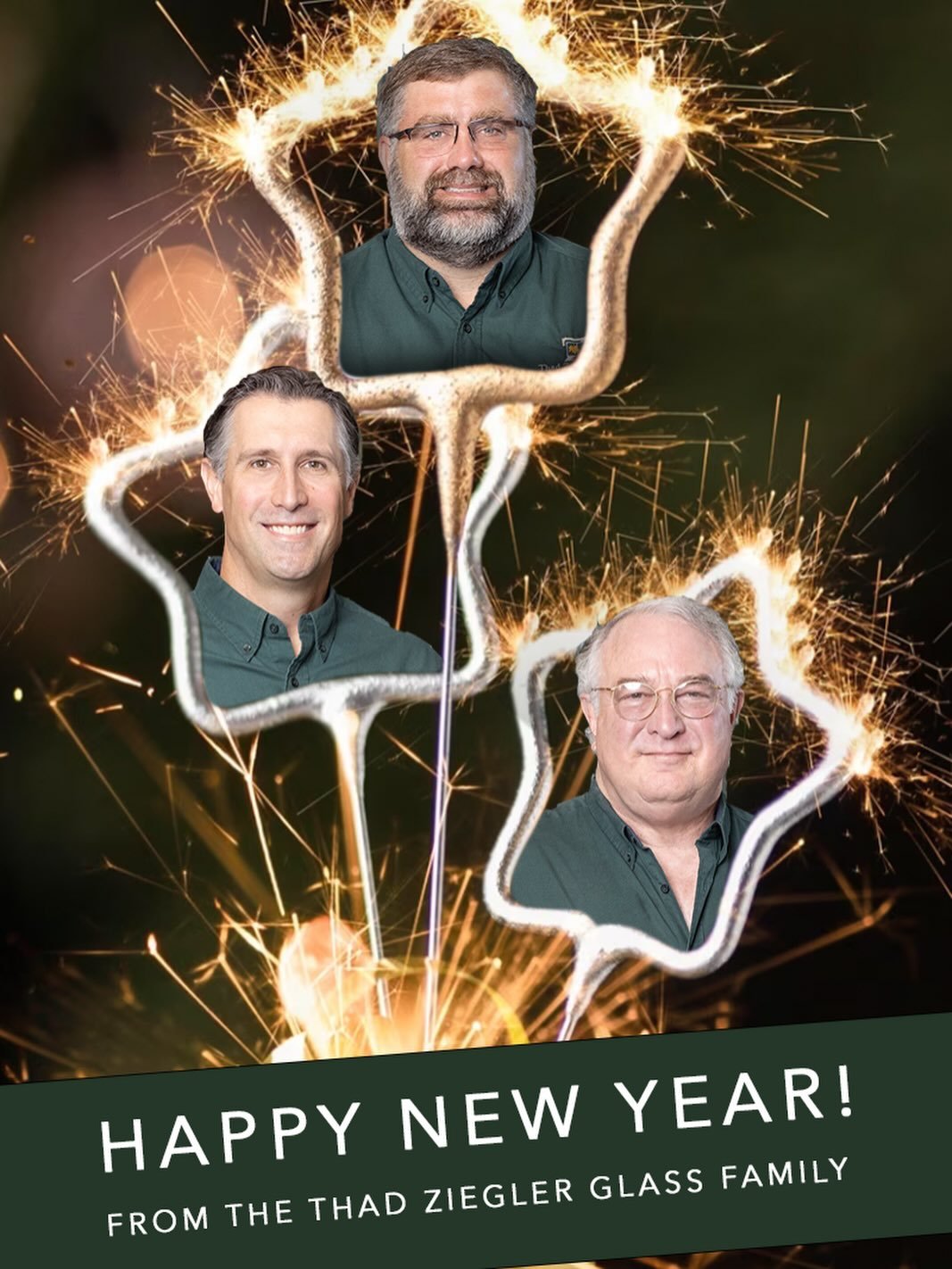 Happy New Year from the Thad Ziegler Glass family! 🎆🍾