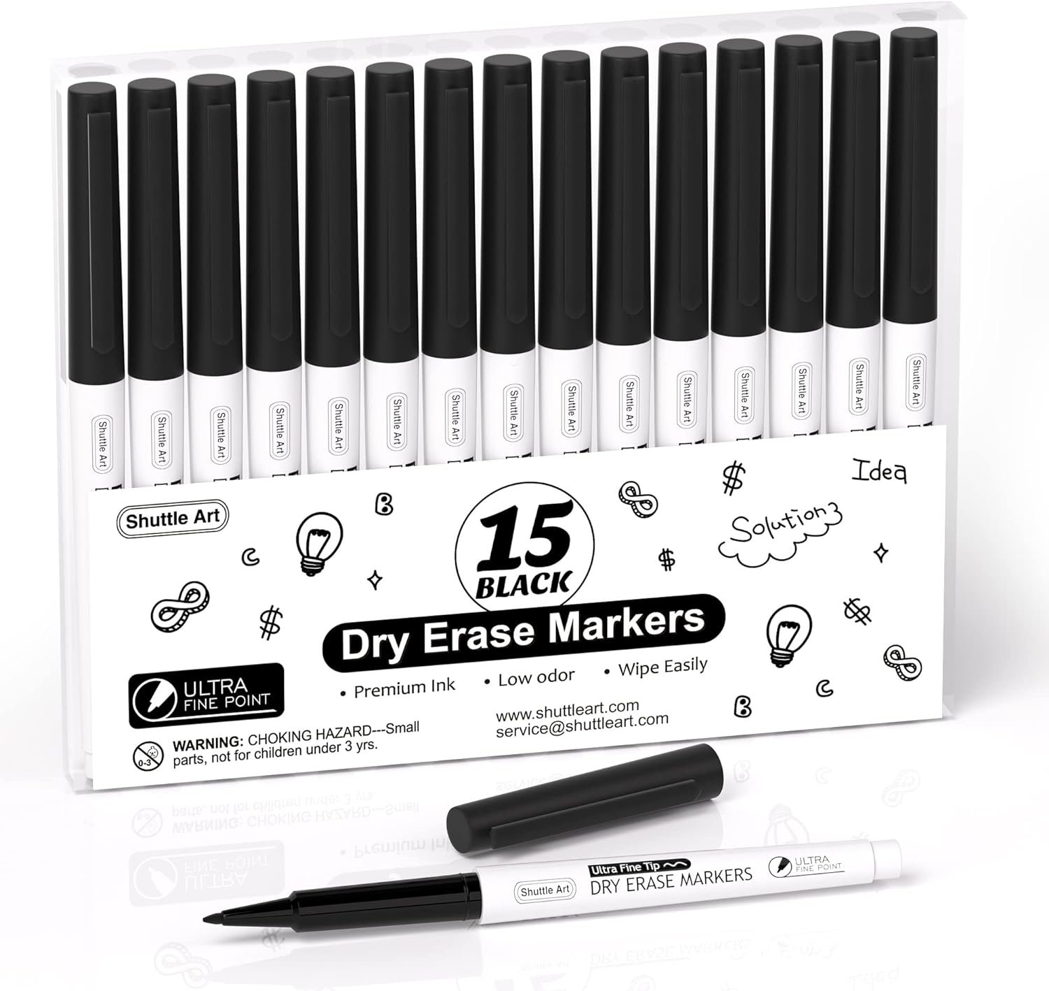 Ultra-Fine Dry Erase Markers (black)