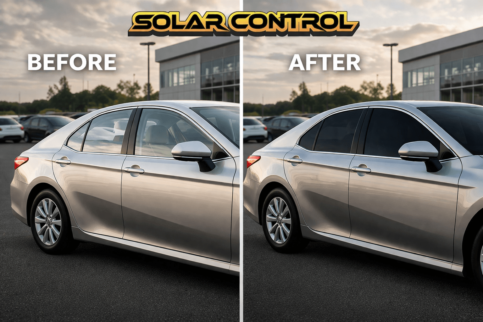 vehicle before and after tint installation monroeville plum pa car tint installer