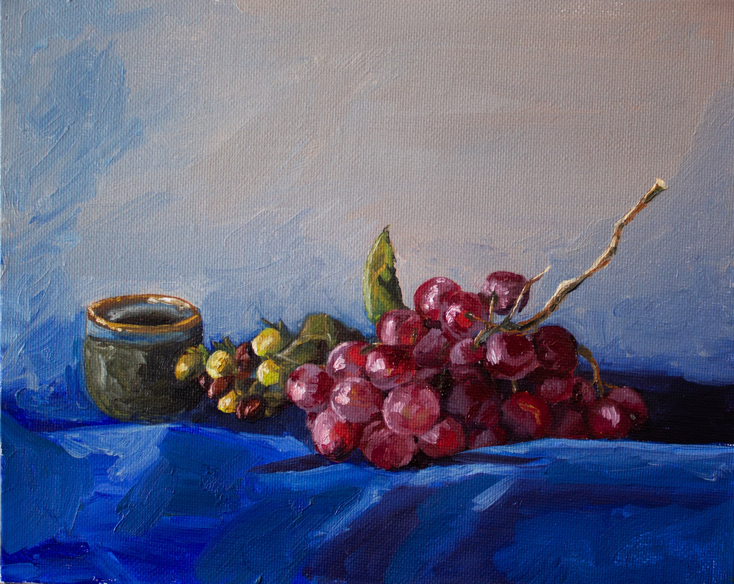 Still Life with Grapes and a Sake Cup