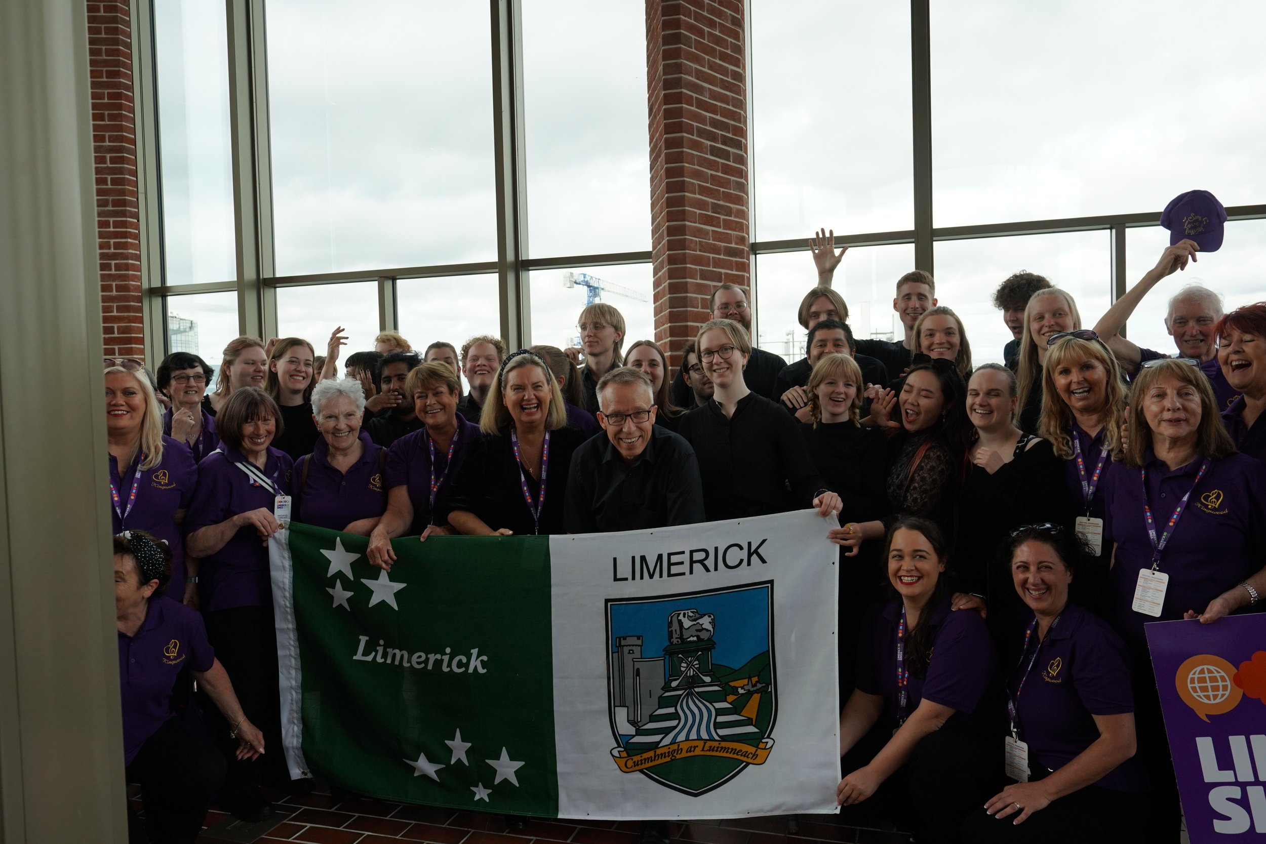 Háskólakórinn & Kingswood Community Choirs who performed at the International Rugby Experience, Limerick.JPG