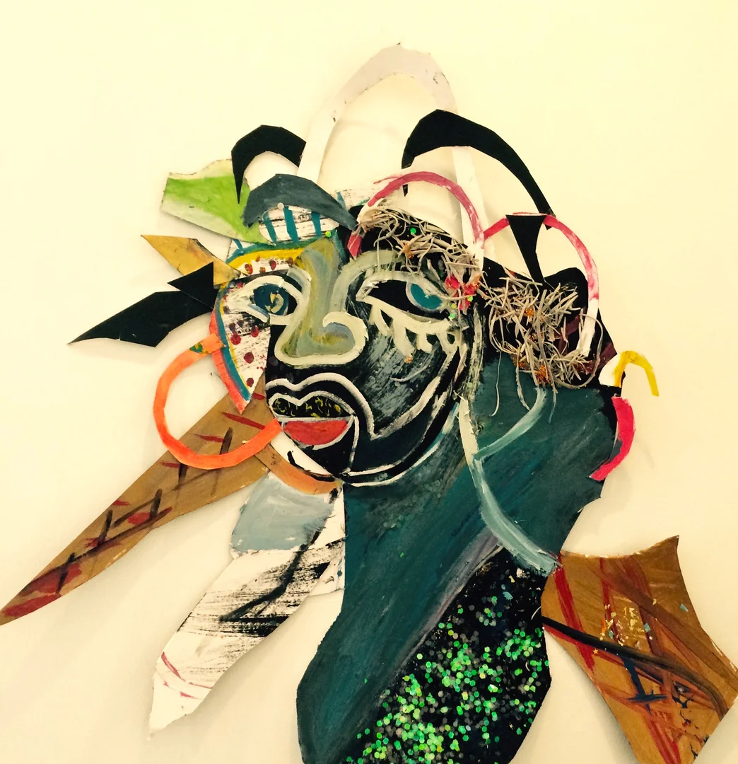 Dance into the Womb, acrylic and mixed media on board, 2015