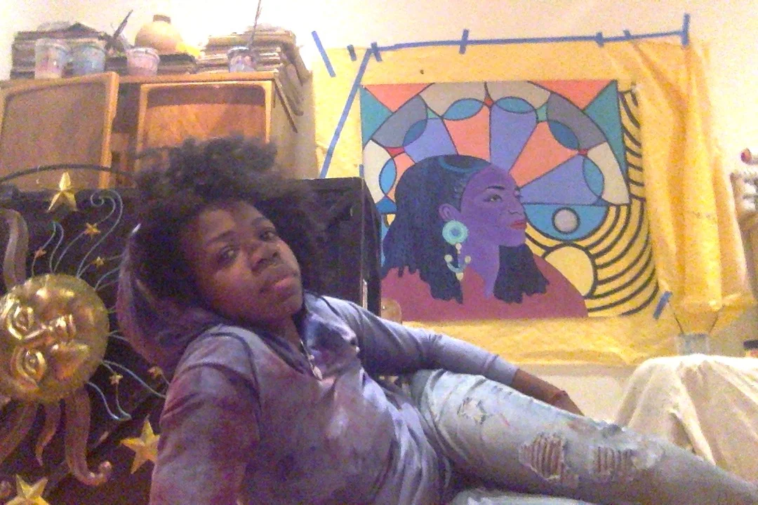 Lehna with Portrait of Faith Ringgold (When In Progress)