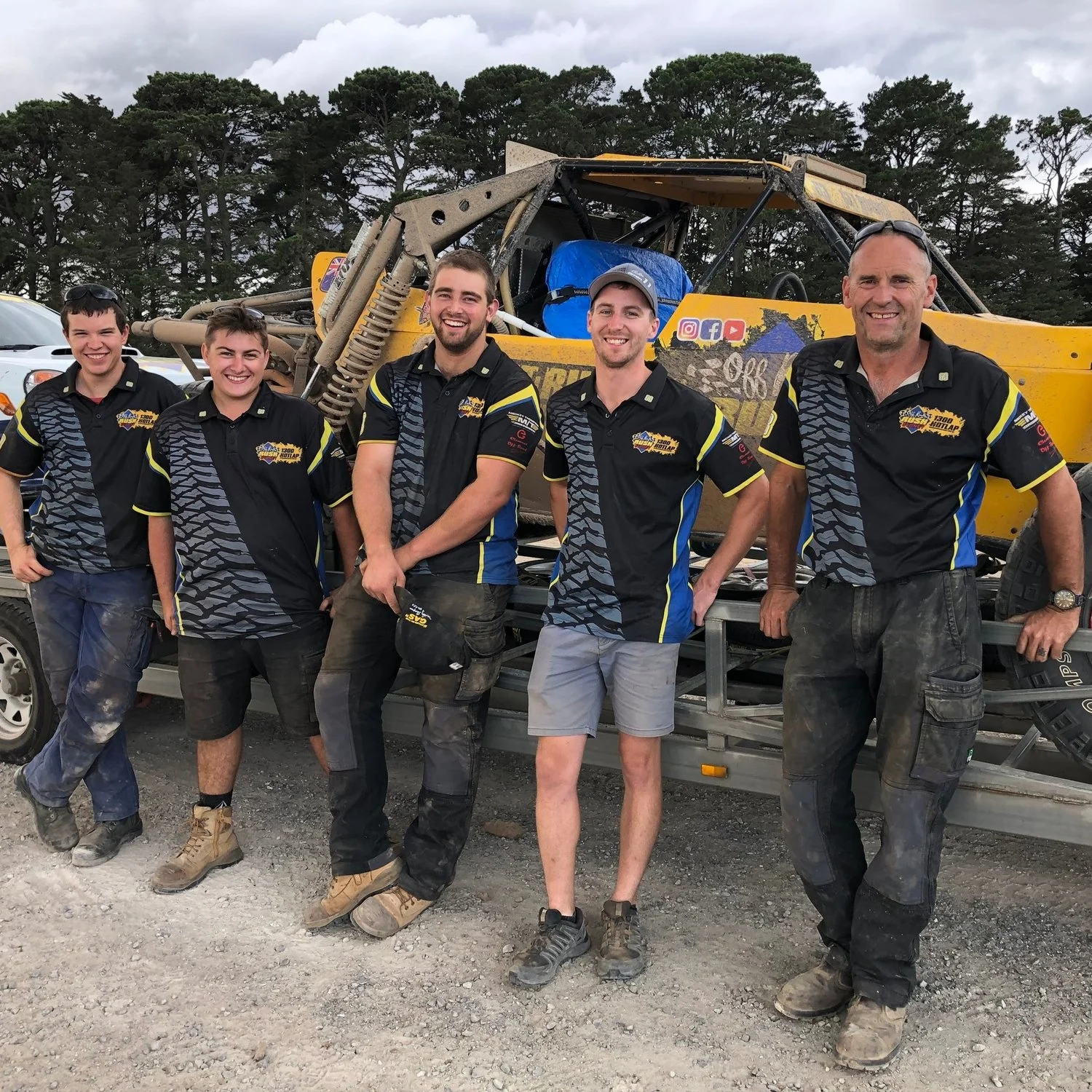 Bill, Jeremy, James, Arron & James after a dust day at Ballarat