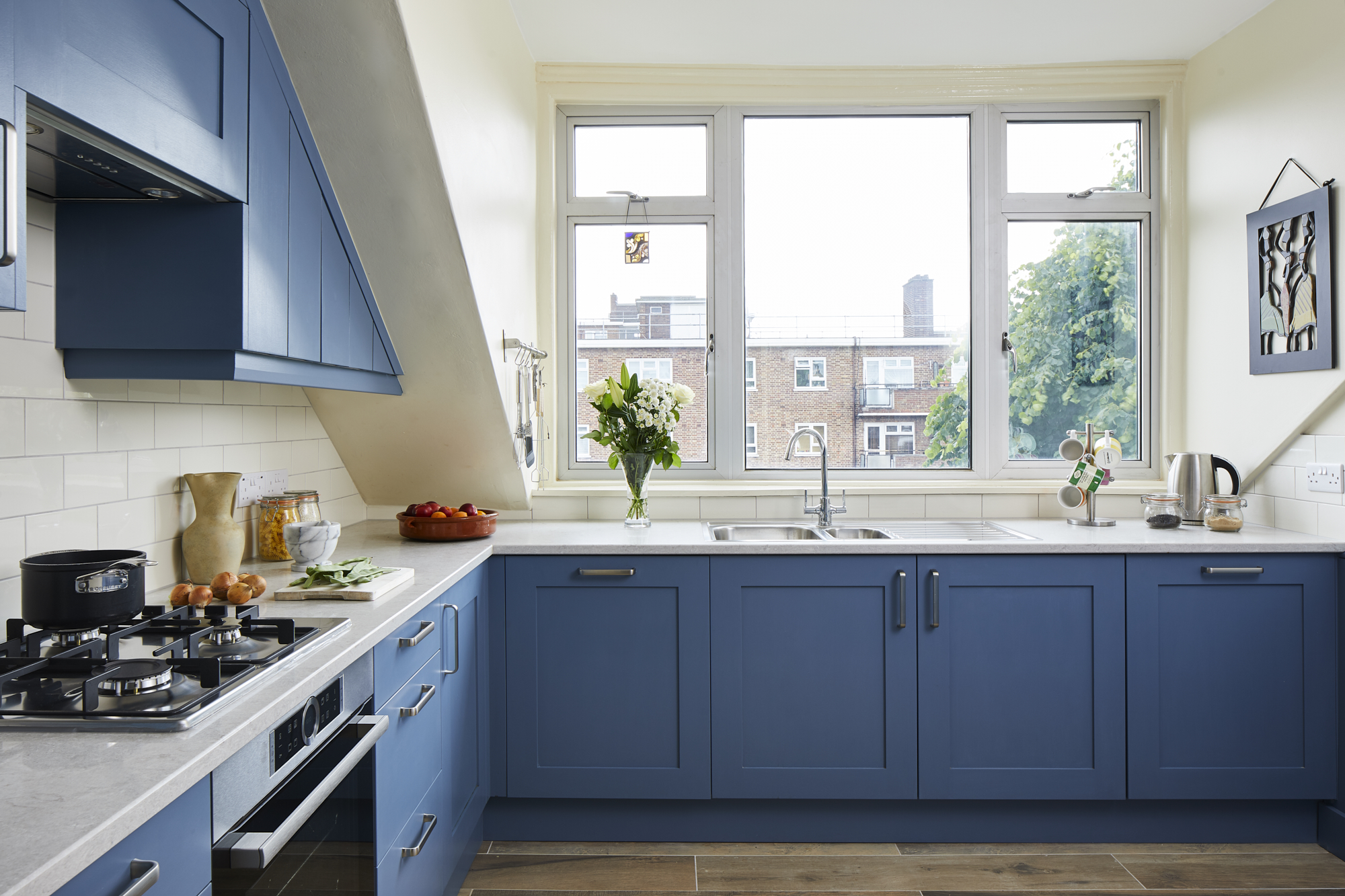 Furnipart handles work alongside the handpainted shaker door and drawer fronts.