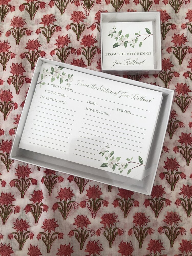 Personalized Recipe Cards - Magnolia — DIZZY DAISY