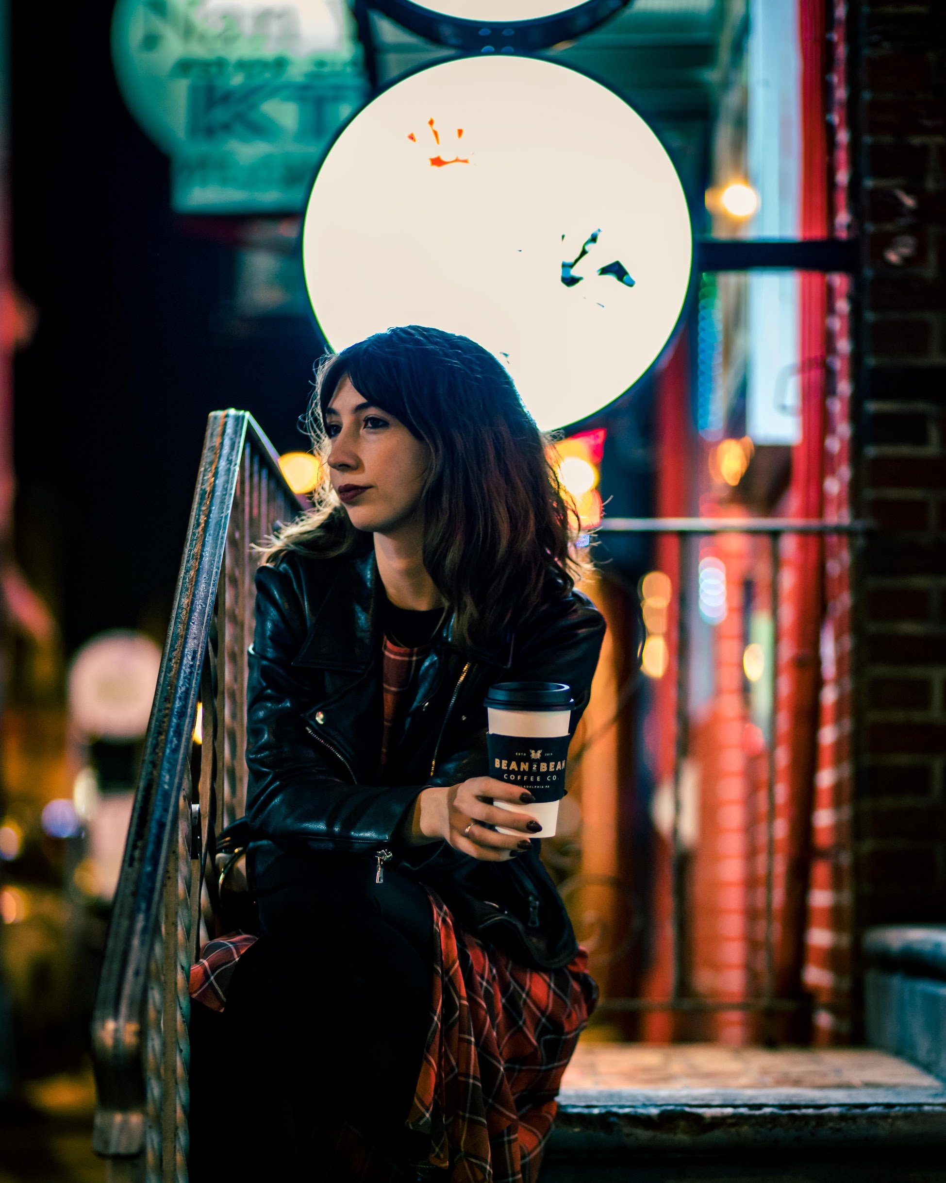 Chinatown Arch Maggie Donoghue Sitting with Bean2Bean Coffee in Philadelphia photo by Ryan Spillman