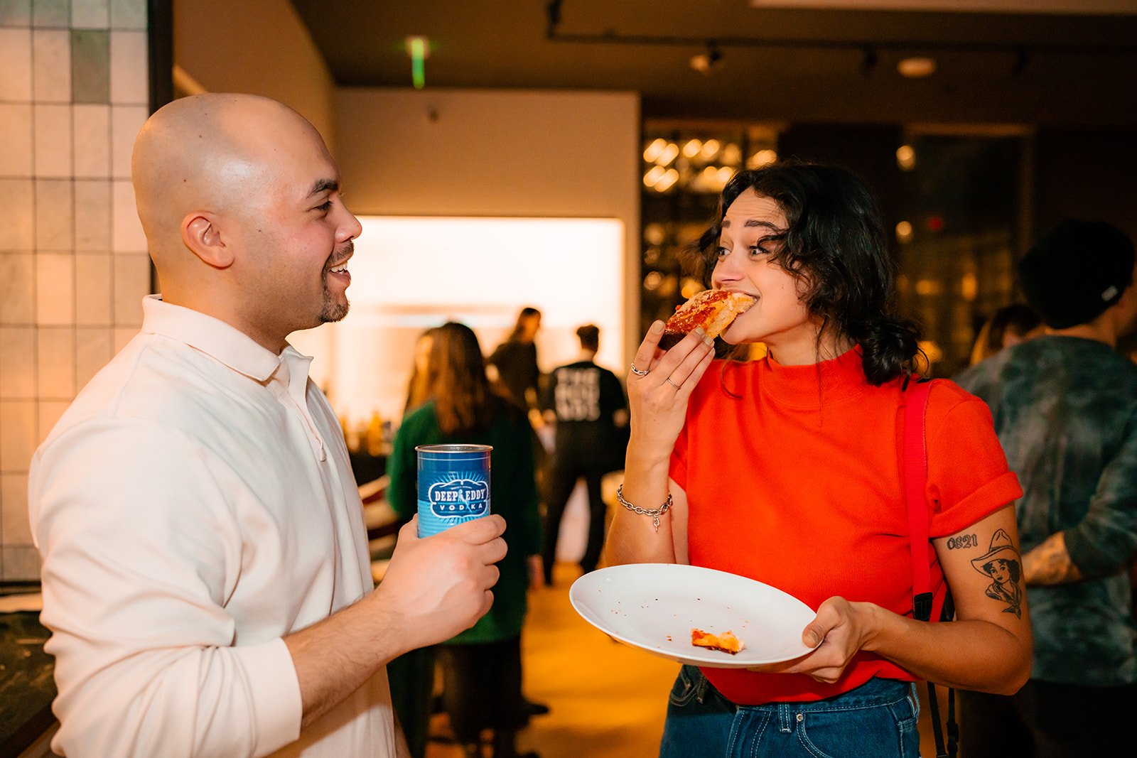 hannah and obel at Bond Collective Center City event for Bean2Bean Coffee Co photo by Daniel Knoll