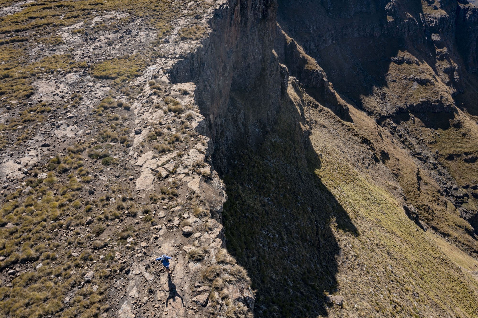 Aerial view of the Lesotho escarpment