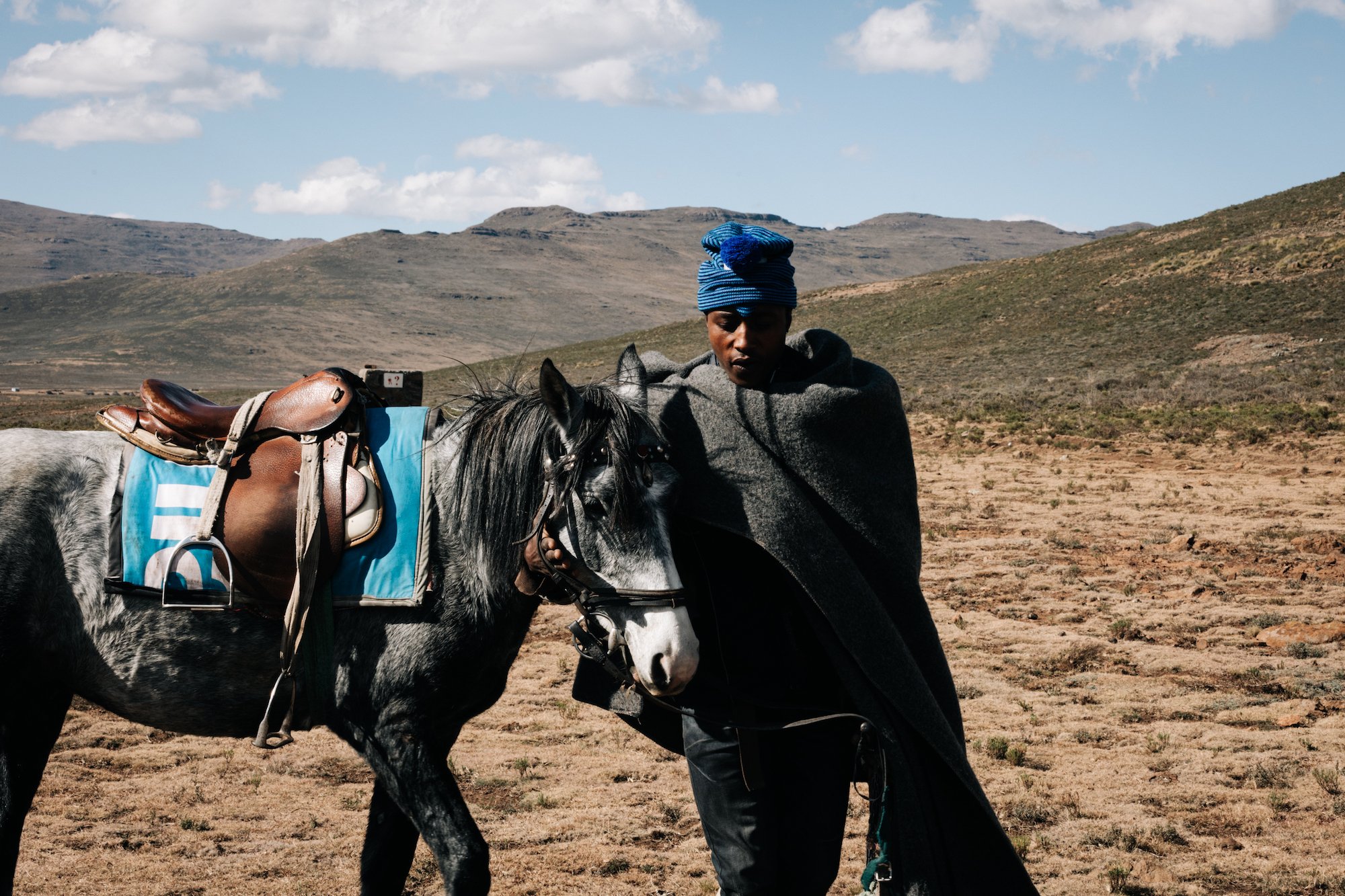A Lesotho shepherd and his horse