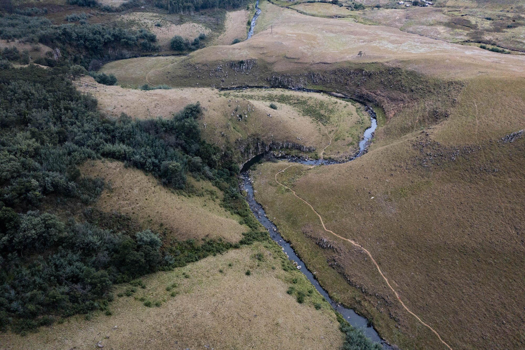 An aerial view of Gxalingenwa Gorge