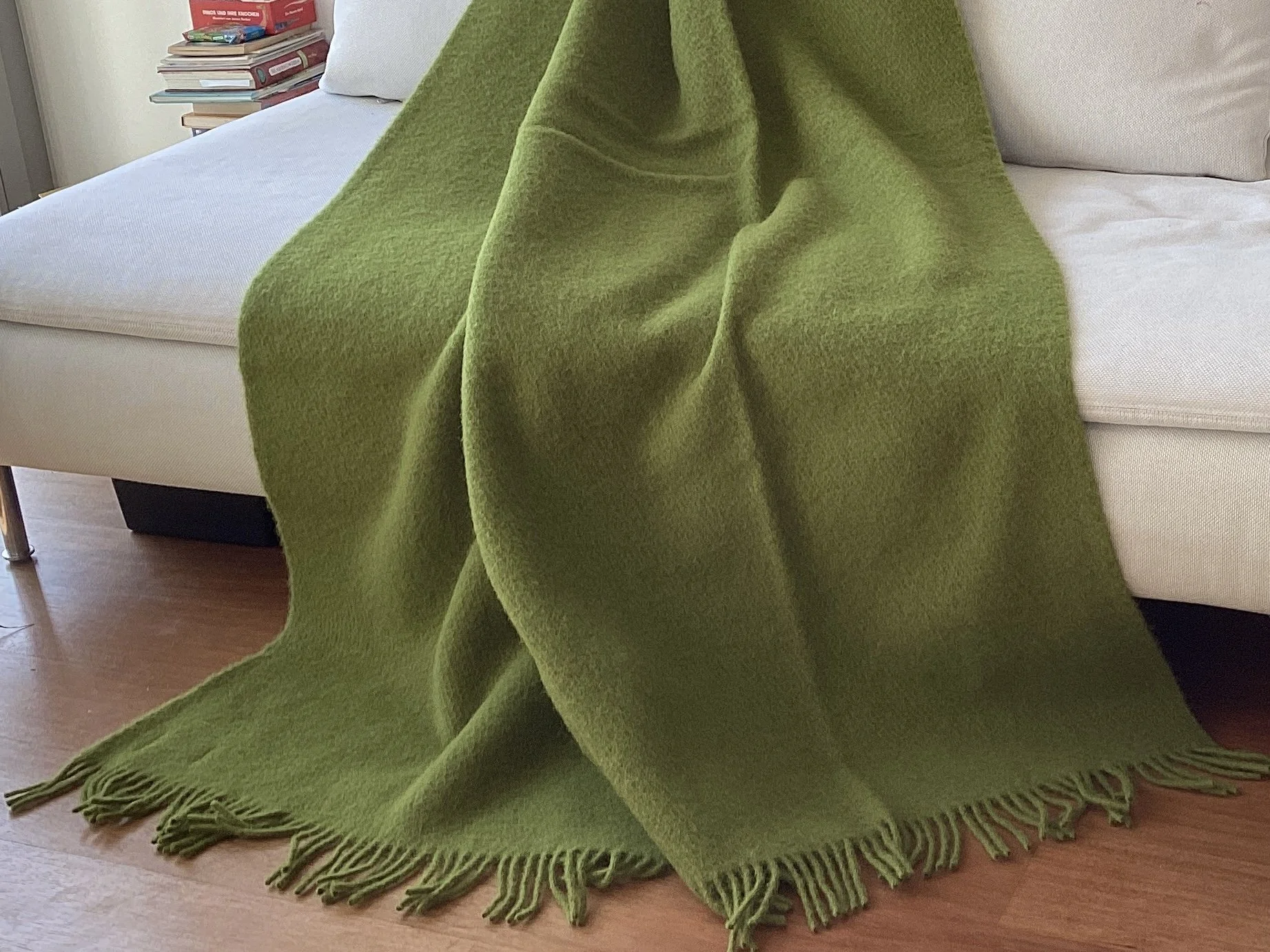 Wolldecke „Moosgrün“