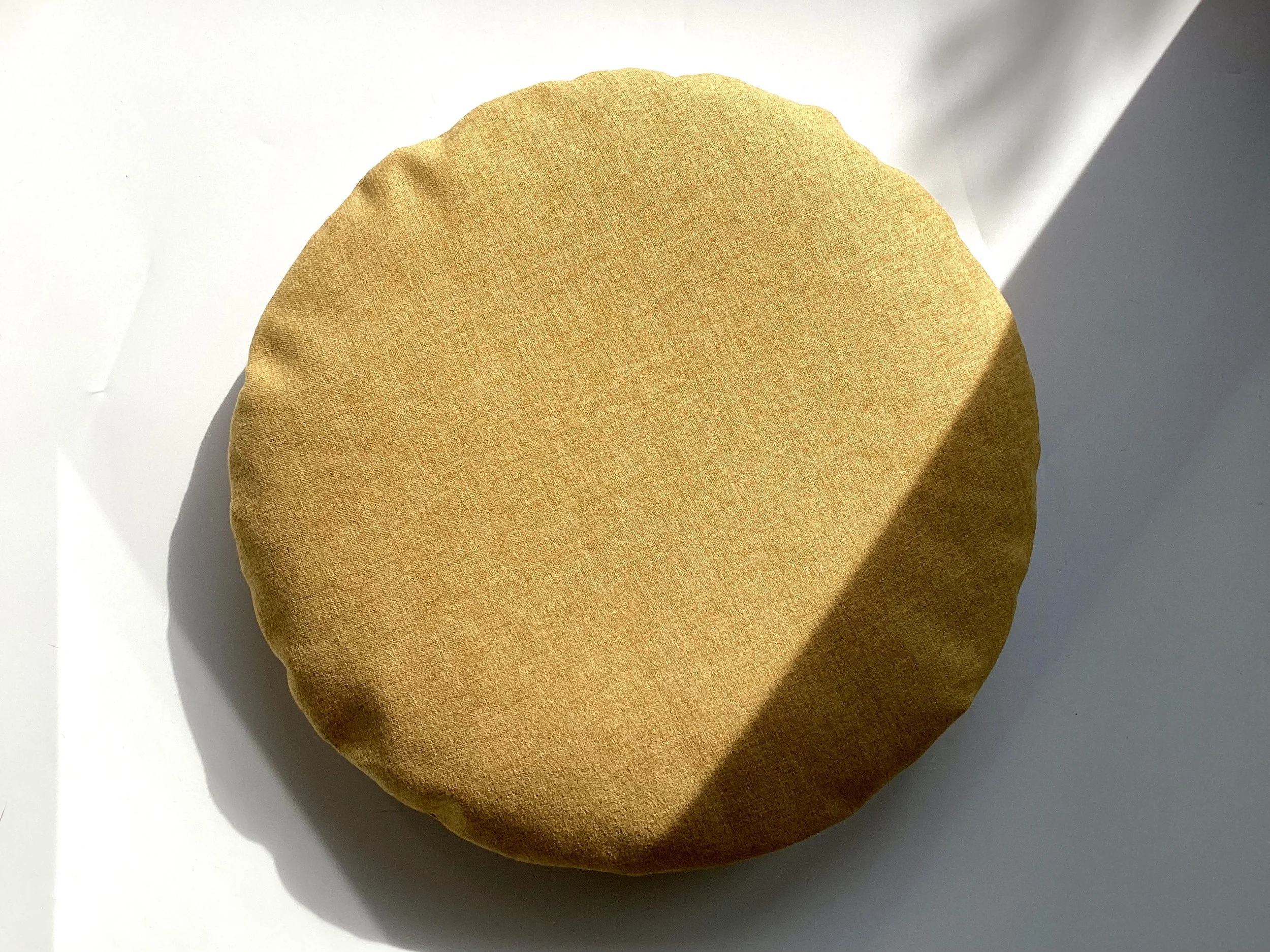 Stuhlkissen Rund/flach „Flanell“ Senf