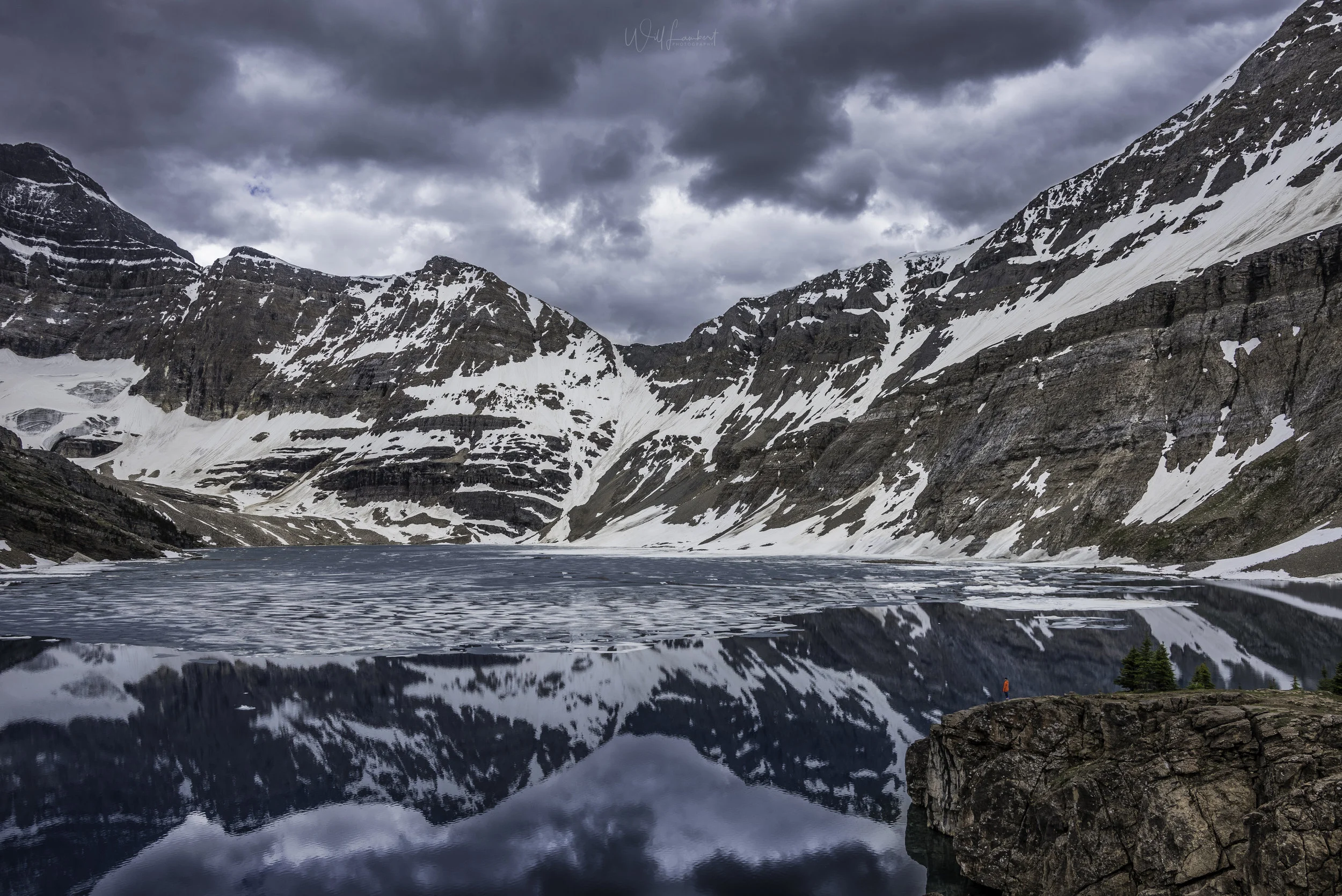 Moody skies over Lake McArthur - Lake O’Hara Area, Yoho National Park