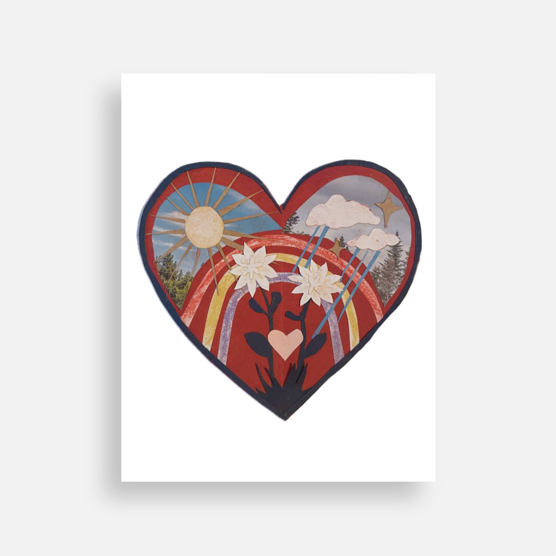 Our wedding thank you card (print), personal art practice