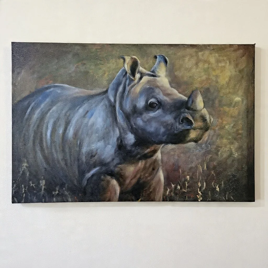 Baby Rhino painting