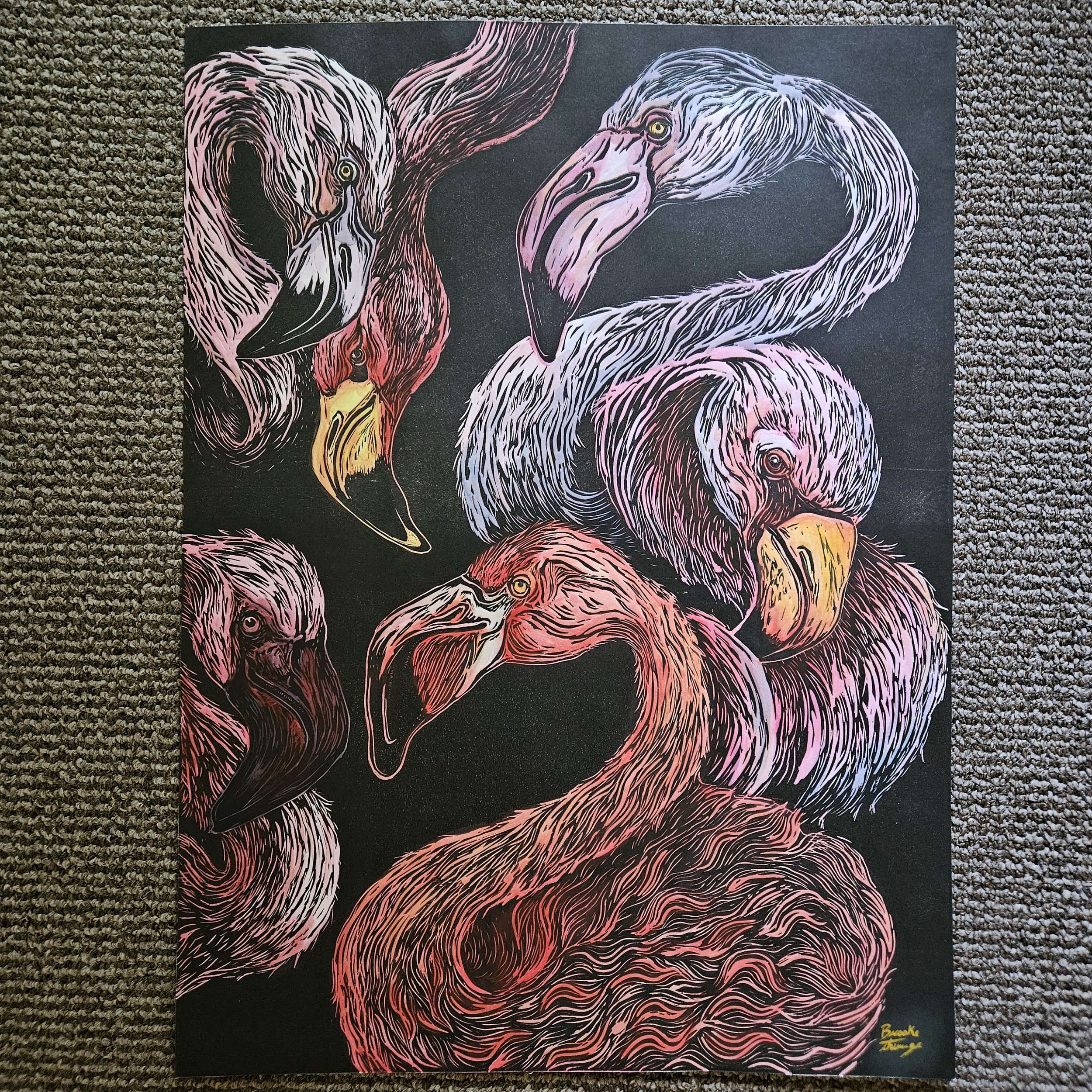 Flamingo print