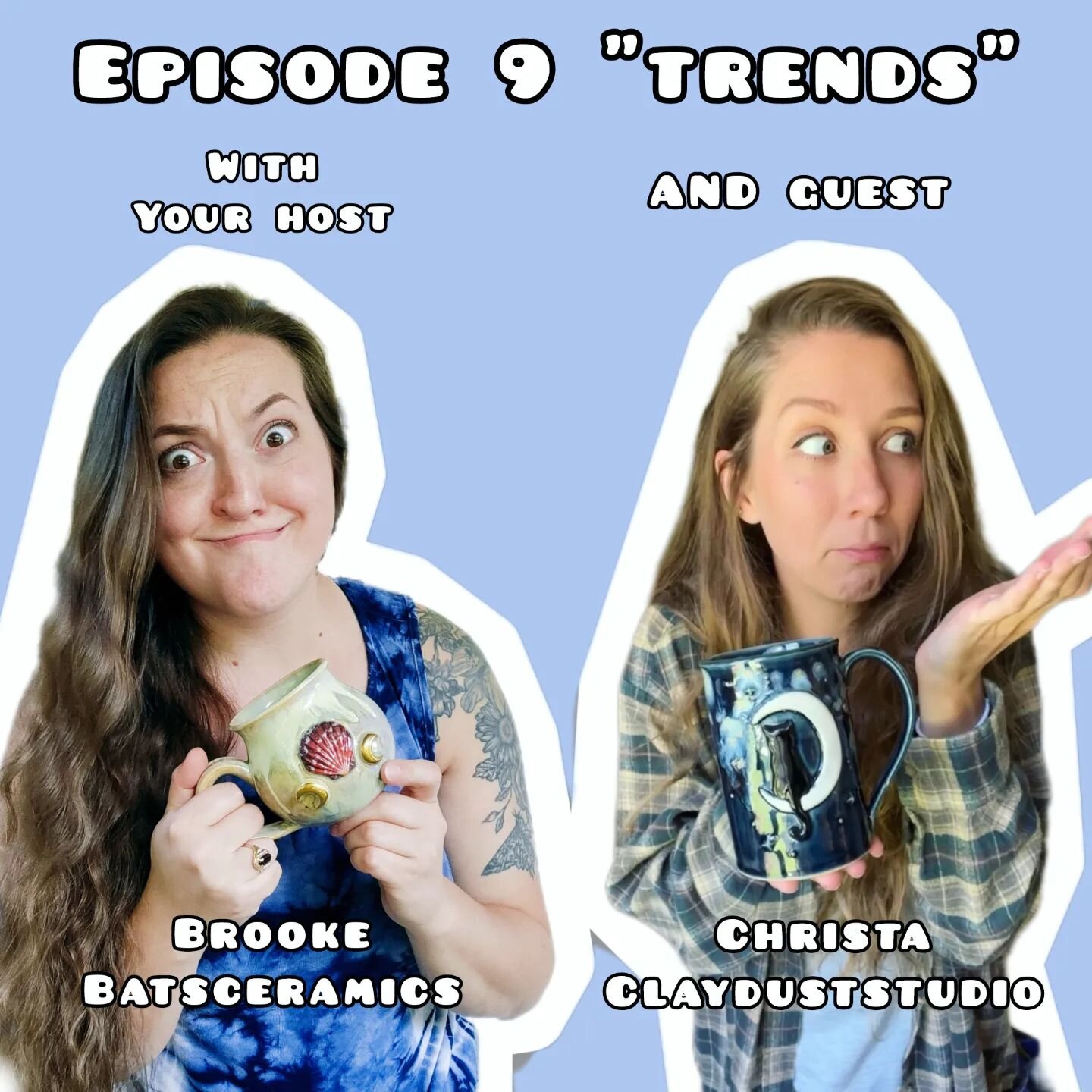 New episode is live!

In this episode I bring back my gal Christa @clayduststudio to talk about trends. We could've brought up so many more things within the topic but we ended up spilling a lot of tea! We name drop MANY artists, talk about our past 