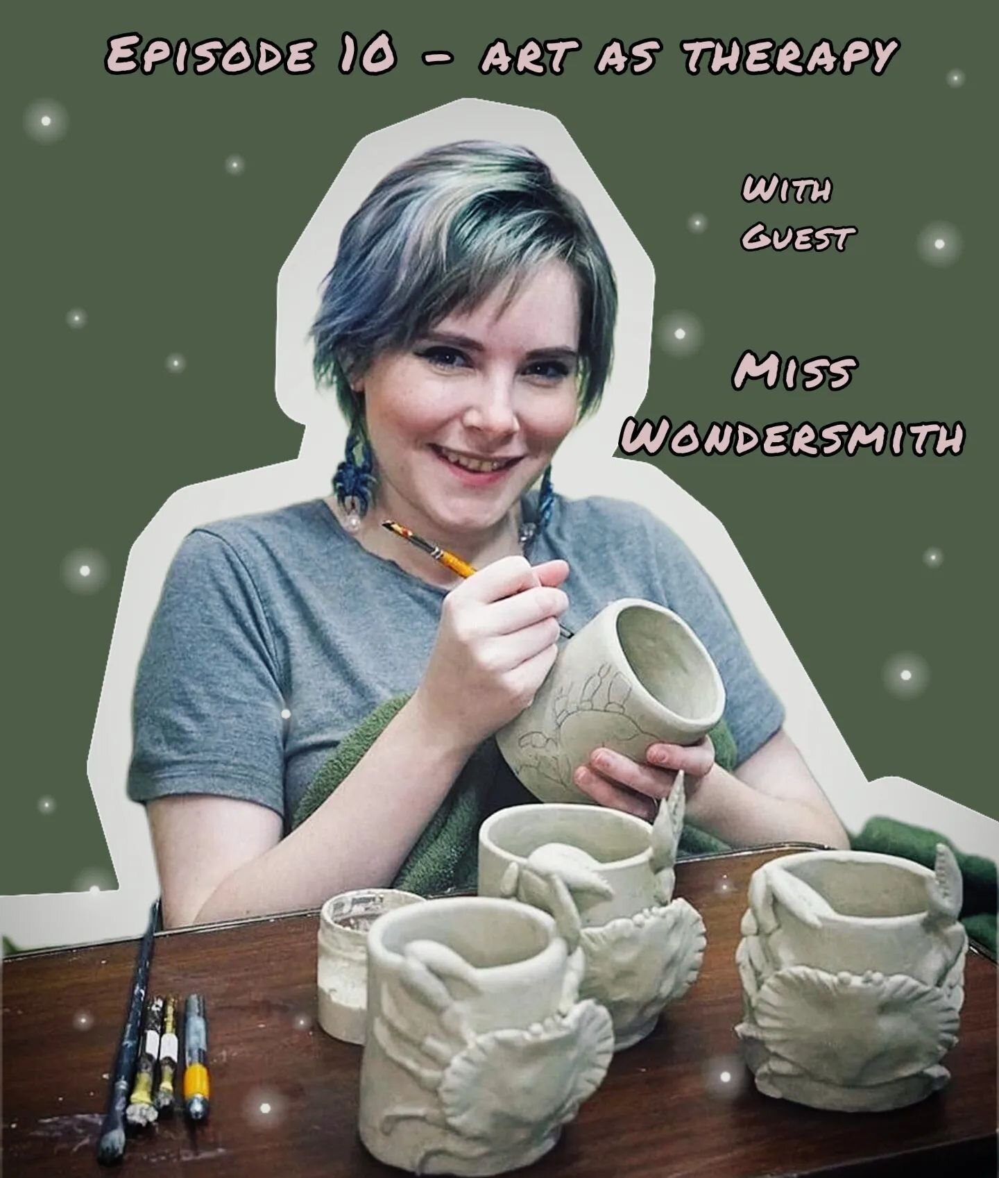 New episode! ✨️ Art as Therapy ✨️ on this episode I chat with @misswondersmith about using art as a therapeutic coping mechanism against our traumas. We bring up how being vulnerable can help find your people, setting boundaries not only on social me