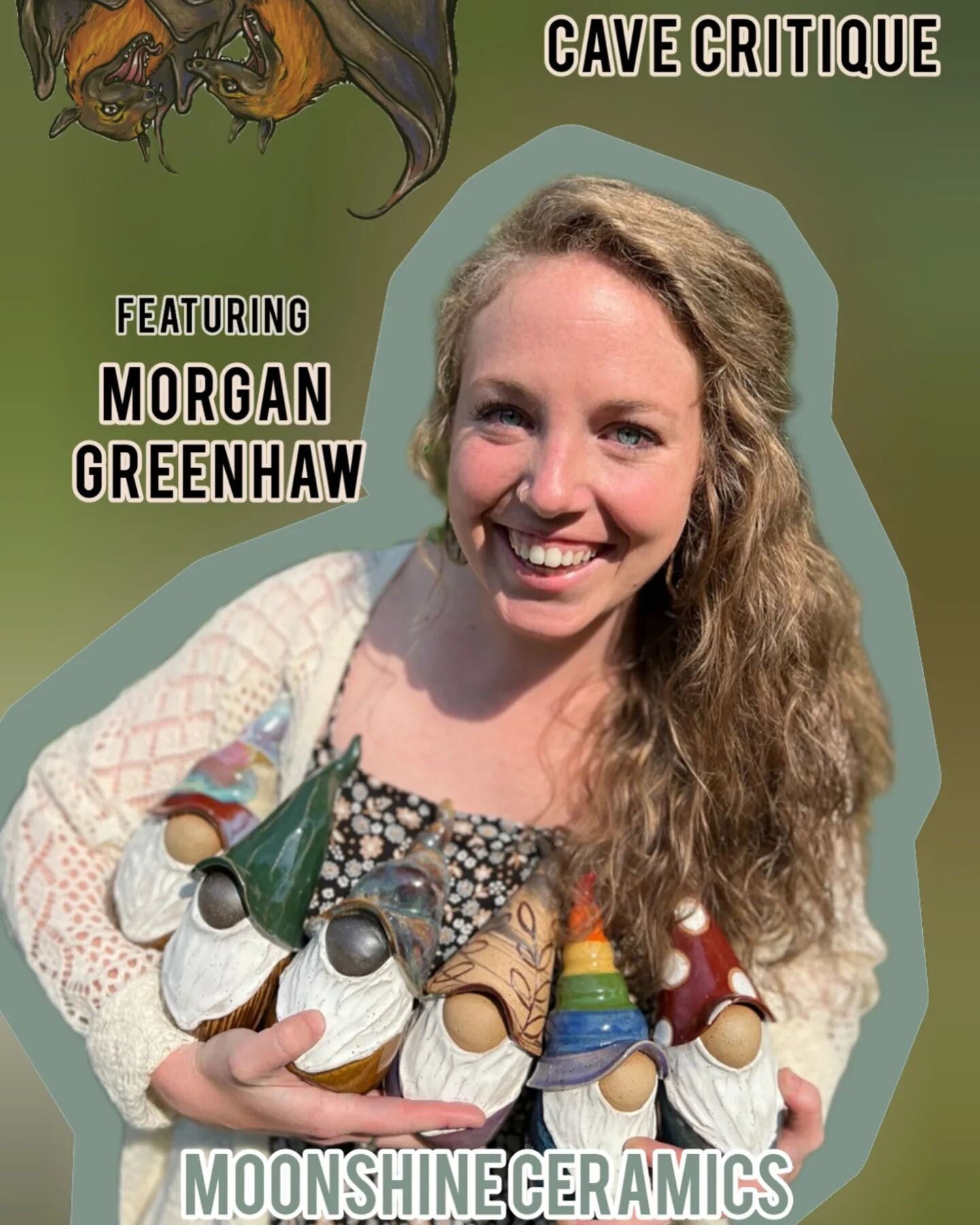 New episode!!! 🌻My first Cave Critique!! 

Each Cave Critique I'll have an artist who I've been blessed by purchasing their work to discuss their creation process and inspiration. 

On this episode, I'm joined by Morgan Greenhaw, aka @moonshineceram