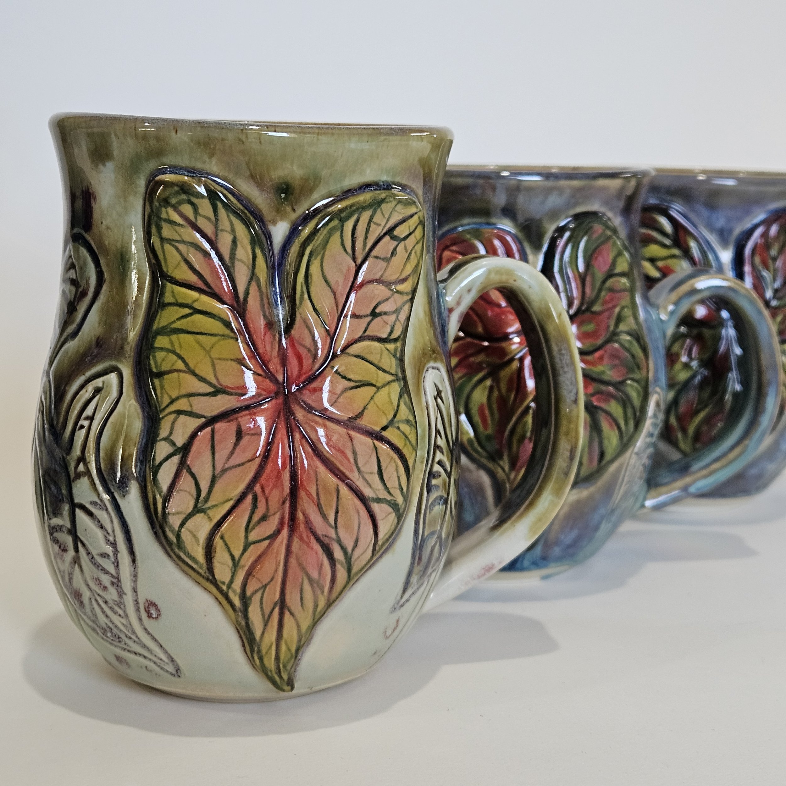19. Caladium mugs
