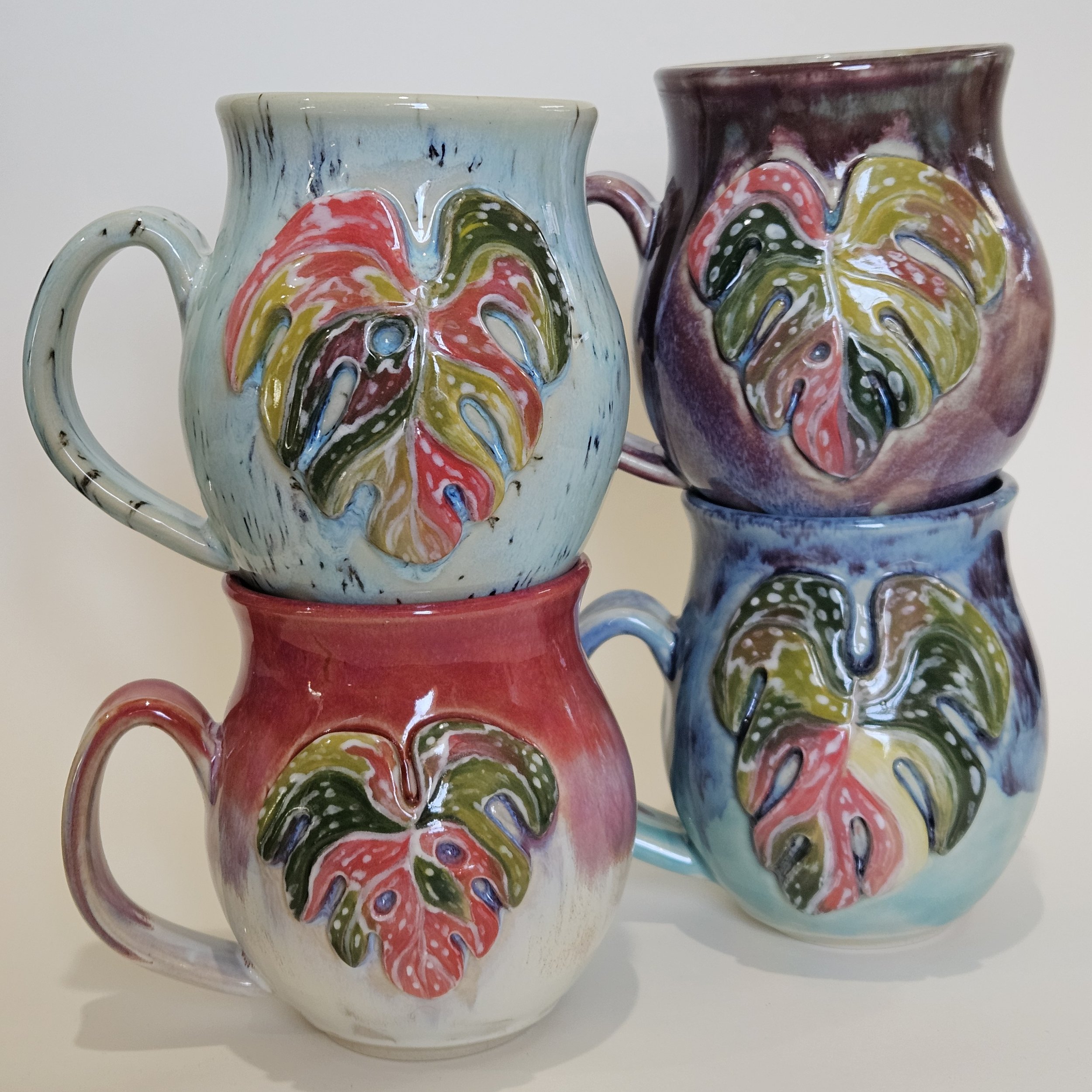 18. Pink Thai Constellation Leaf mugs