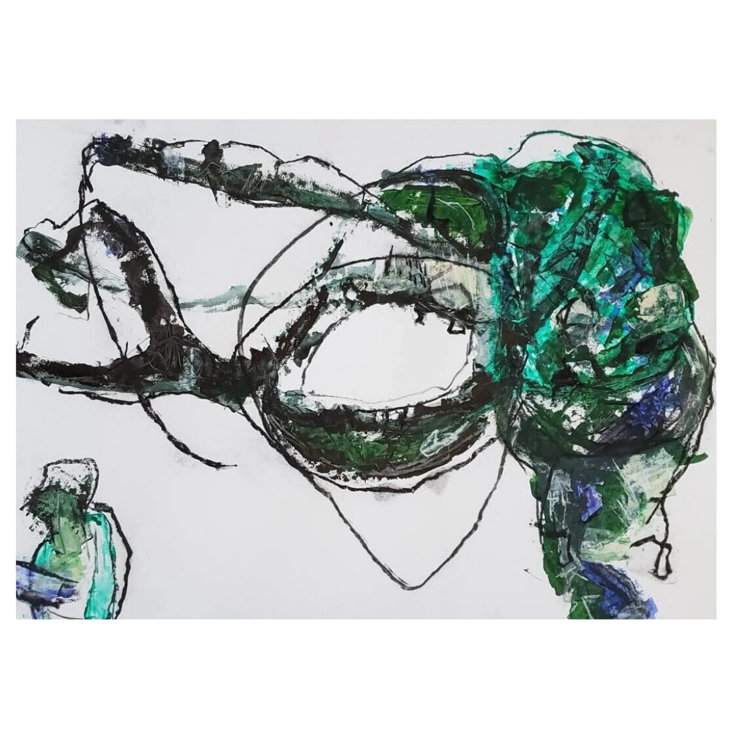 Masquerade - 22” H x 30” W