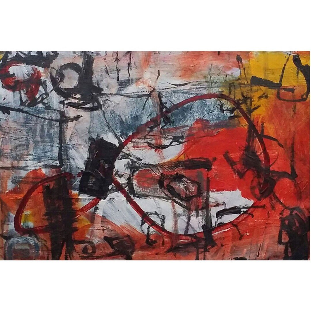 Painting: Acrylic on Paper 22&quot; W x 18&quot; H

&quot;My art just flows out of me. I have no intention of color or subject. I turn the paper all ways and just listen...&quot; ~ Sami
To see more art find the link in bio
 #contemporaryart #abstract