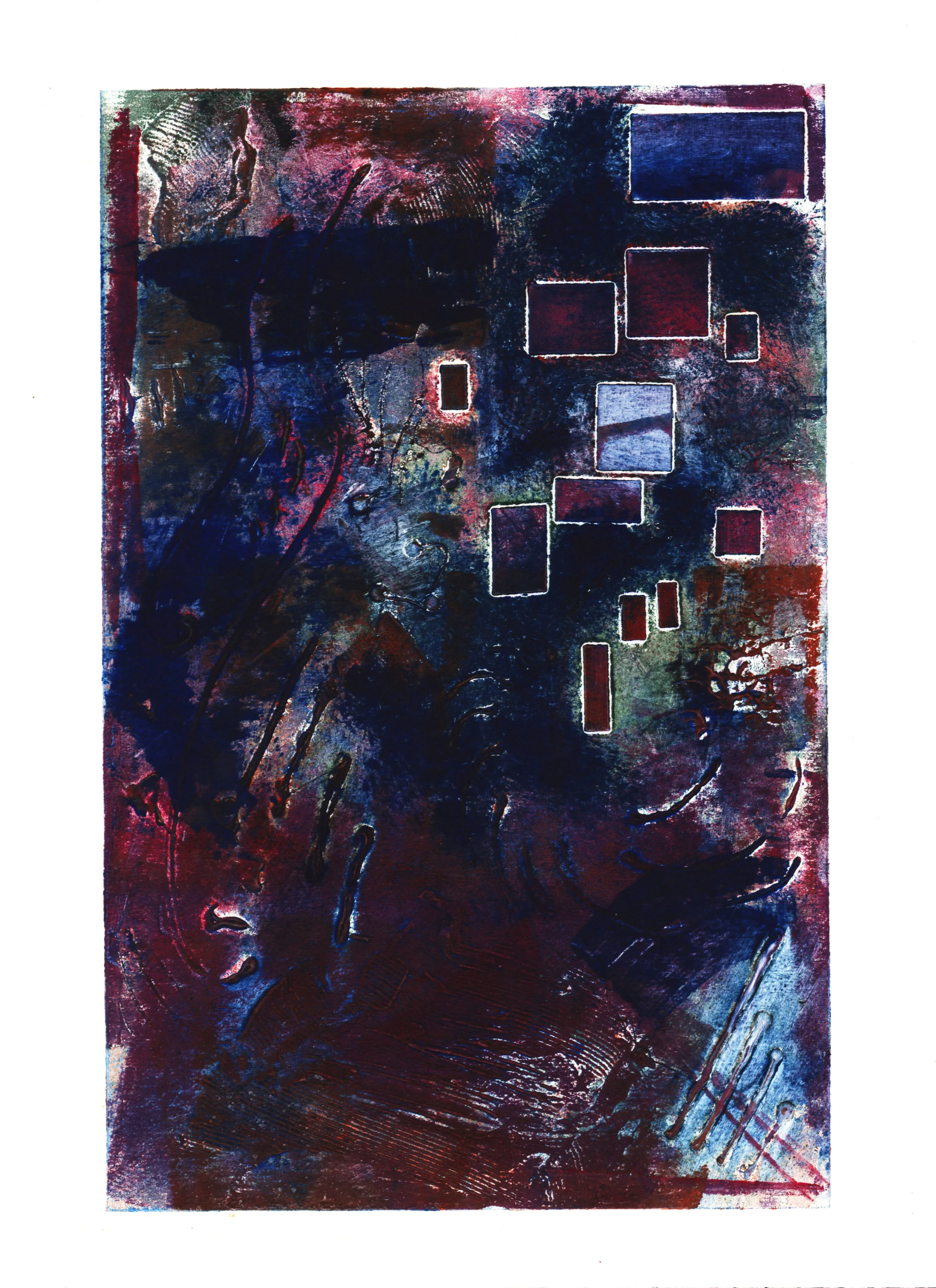  Collagraph Monotype  11 x 15 inches  2019 