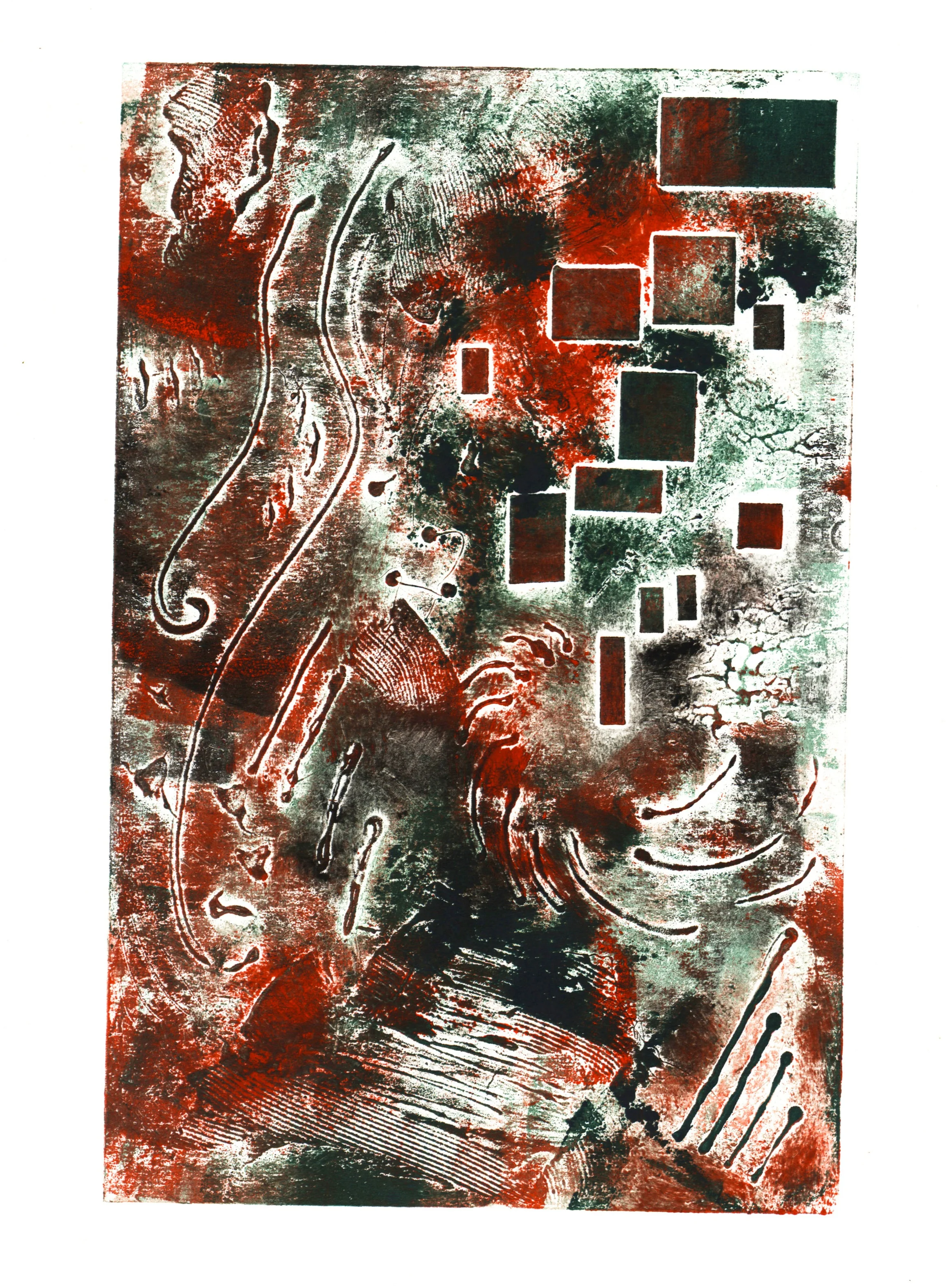  Collagraph Monotype  11 x 15 inches  2019 
