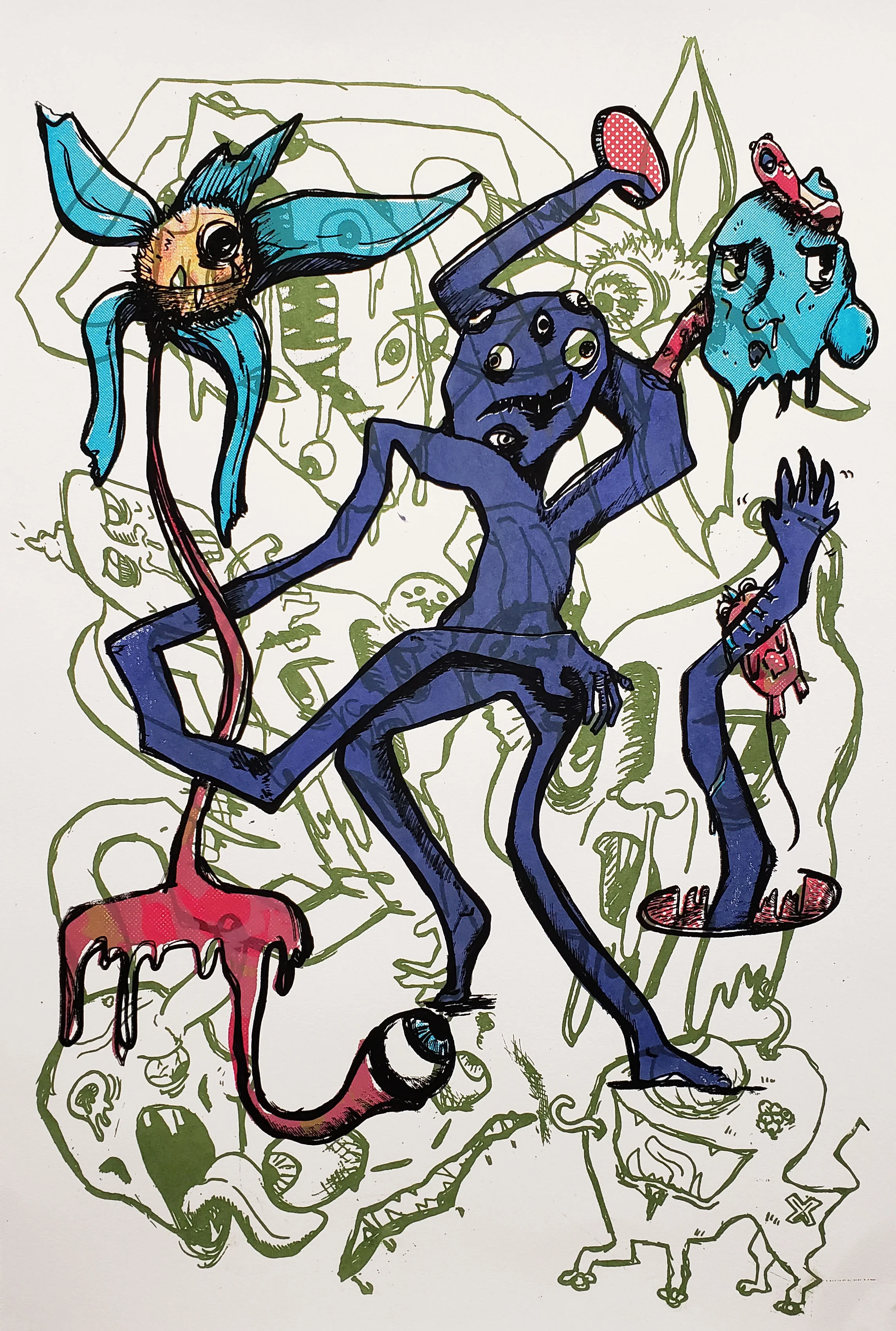  Acrylic Screenprint  15 x 22 inches  2019 