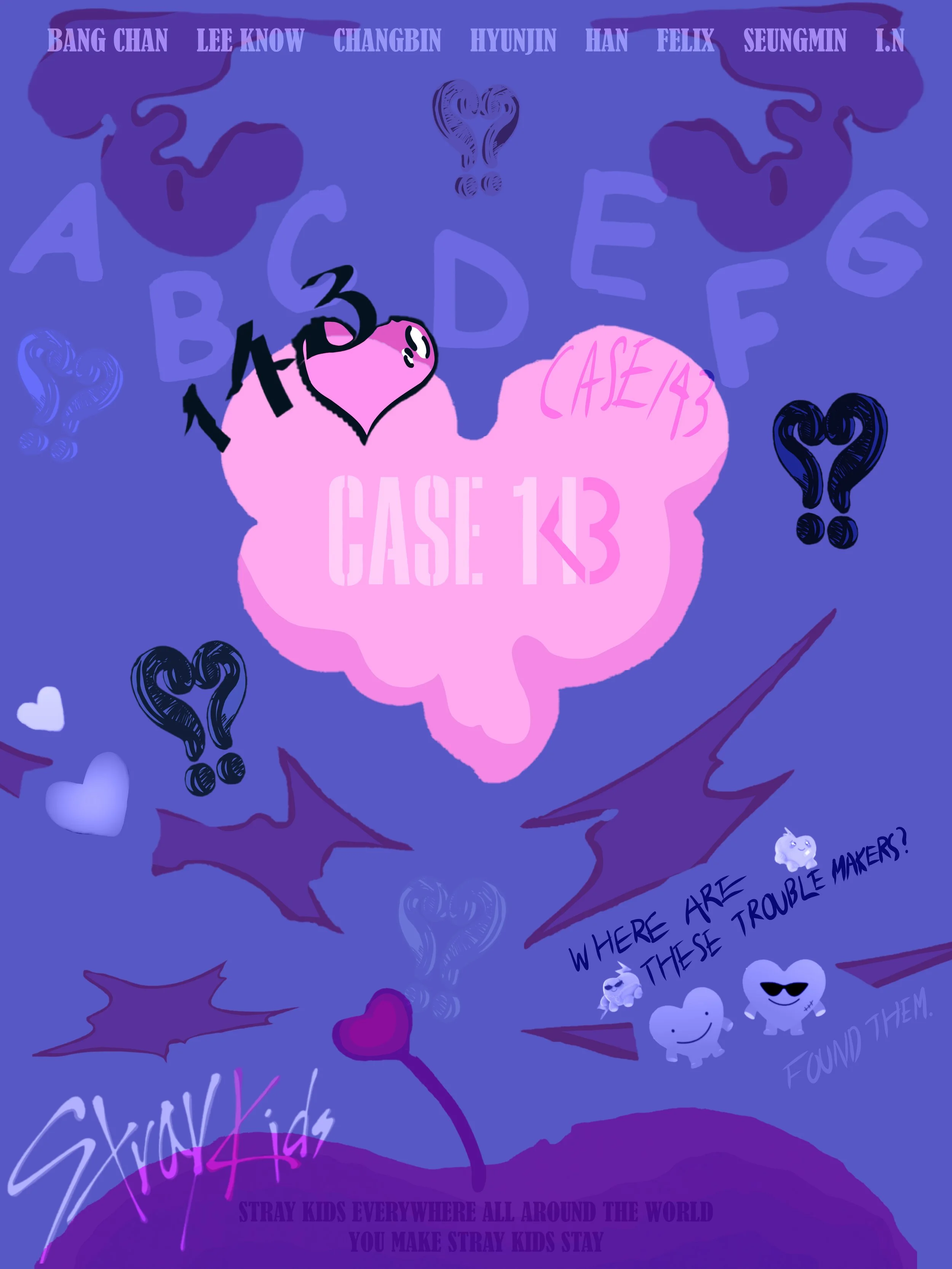  In this alternate design, I wanted more subtle colors, and I made the heart in the “143” design transparent. 