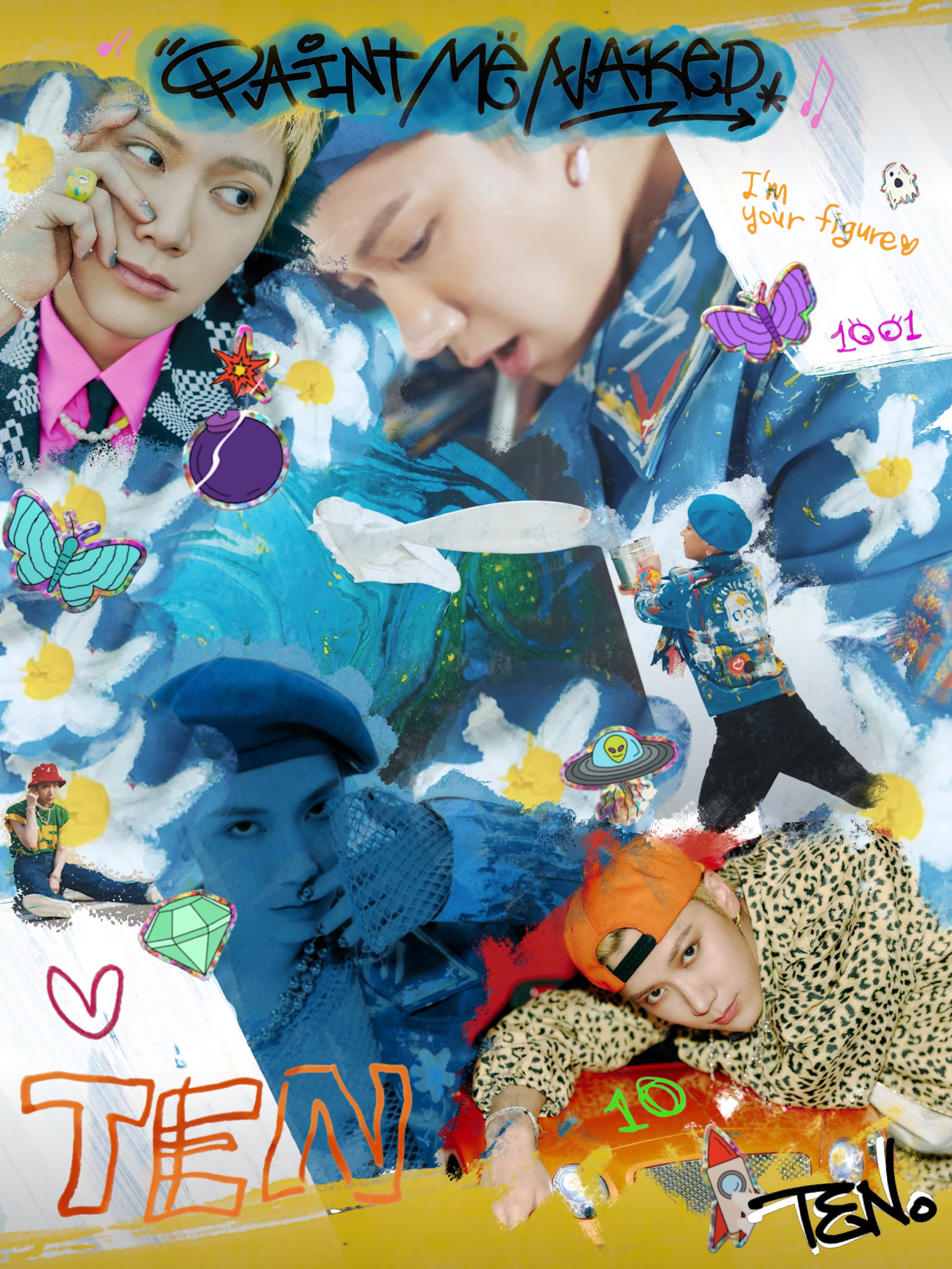  This design is a more minimal approach. It shows the images from the official content for the song, and everything blends together pretty well. The reason I chose to add to this is because the music video is very busy and has a lot of contrasting an